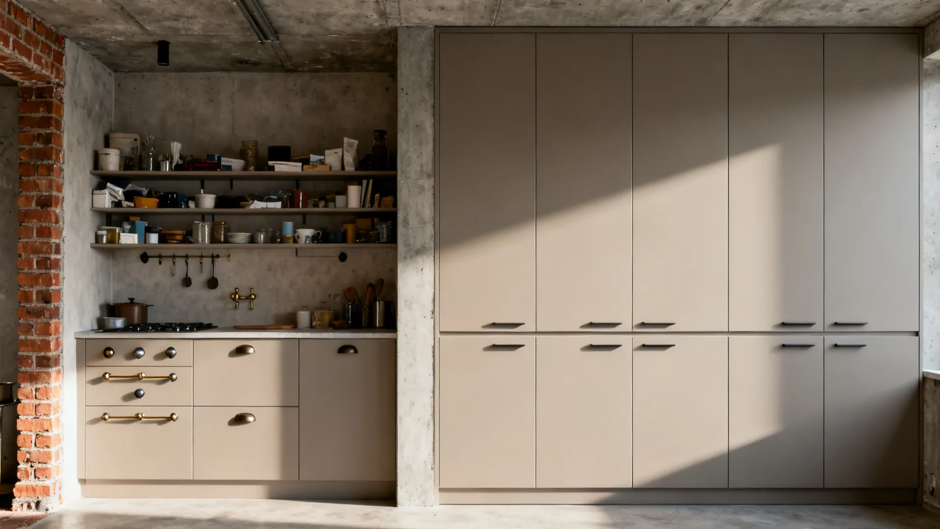 Minimalist storage that hides visual noise