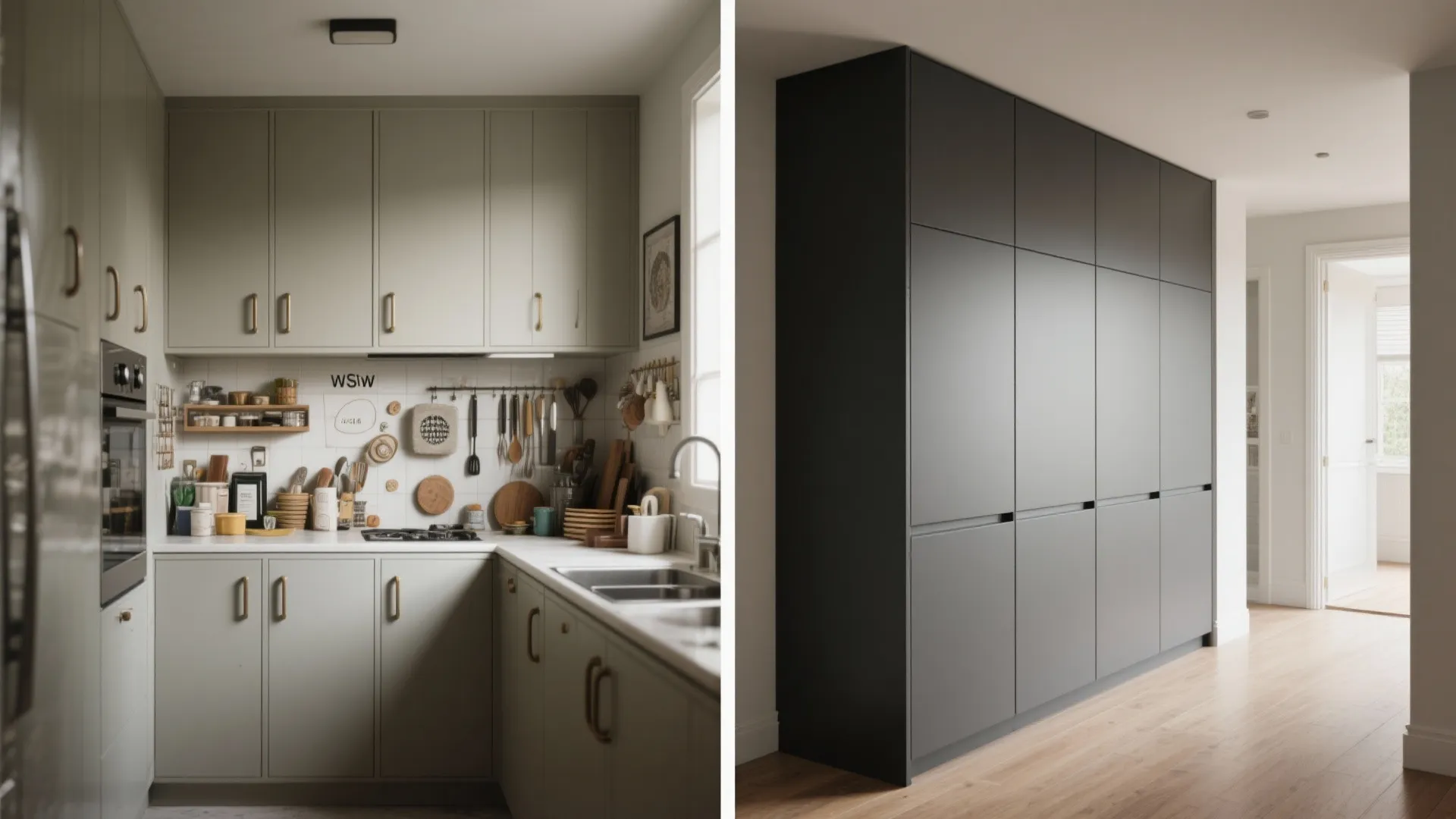 Minimalist Kitchen Storage That Disappears