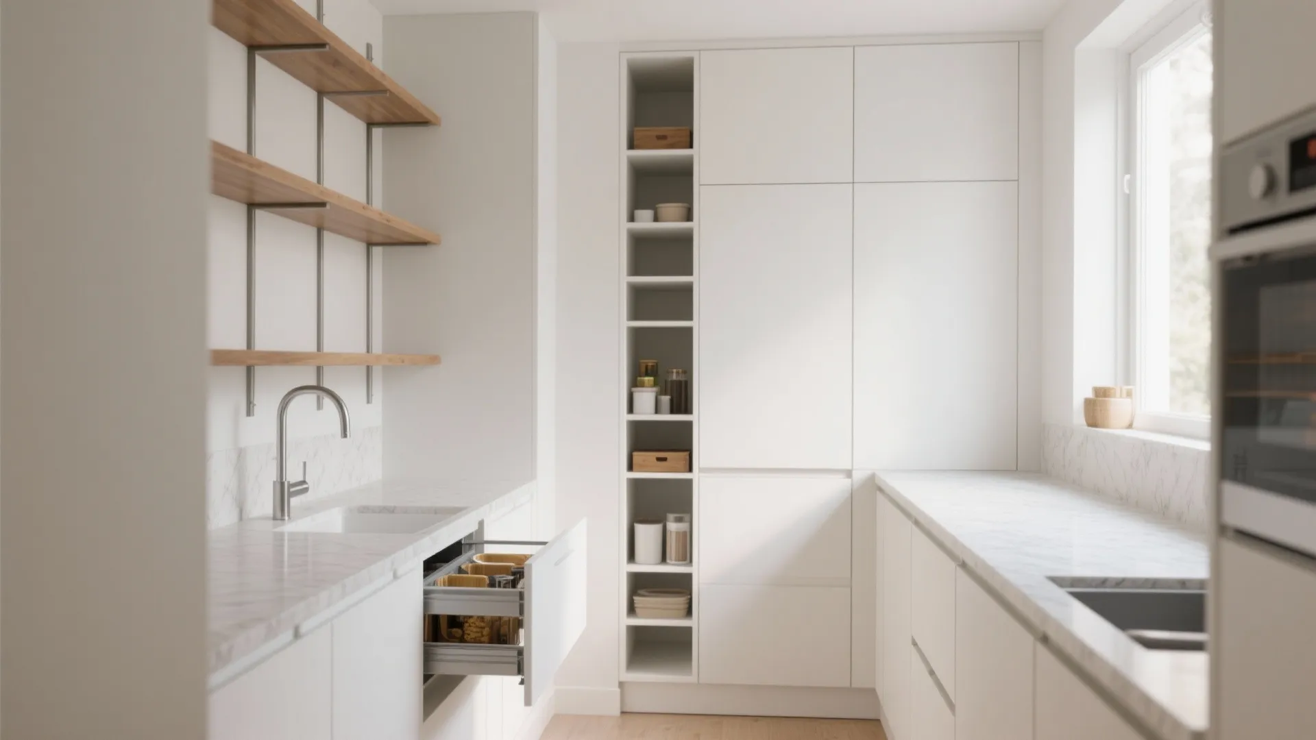 Minimalist Kitchen Storage That Breathes