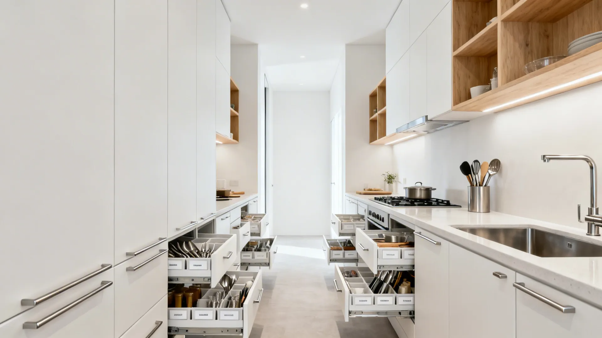 Minimalist Kitchen Storage that Breathes