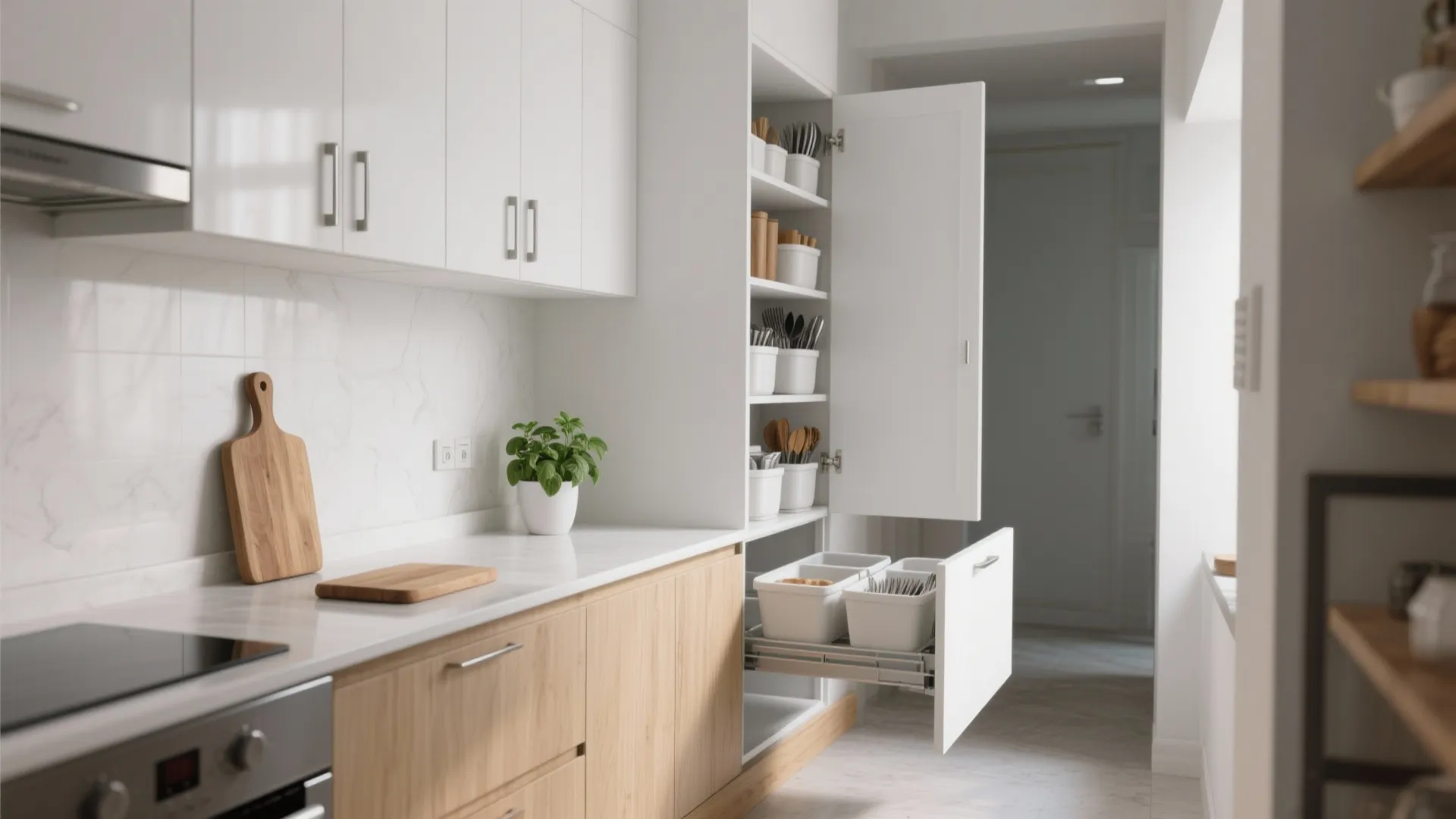 Minimalist kitchen storage