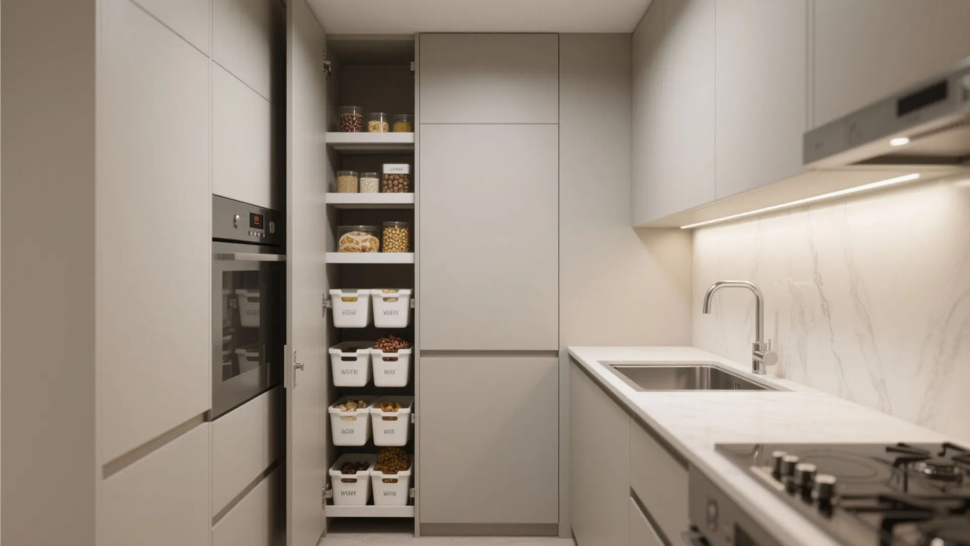 Minimalist Kitchen Storage That Hides the Chaos