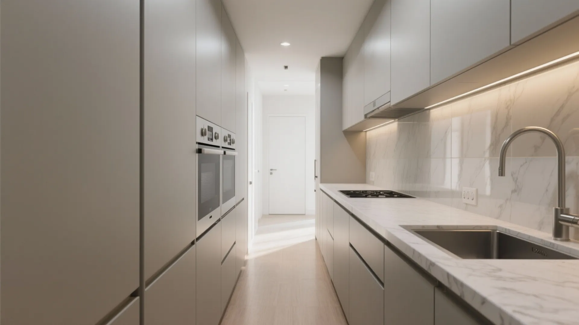 Minimalist Kitchen Storage with Clean Lines