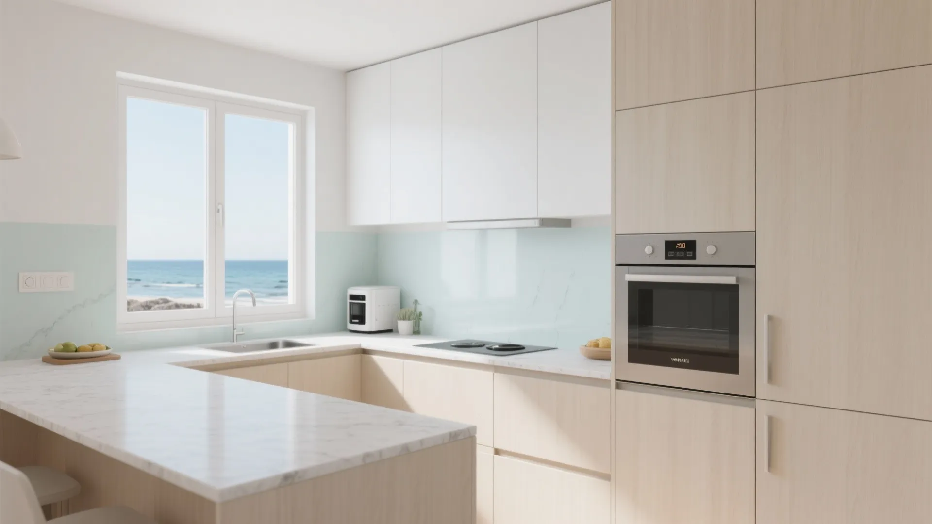 Minimalist Storage for a Breezy Coastal Kitchen