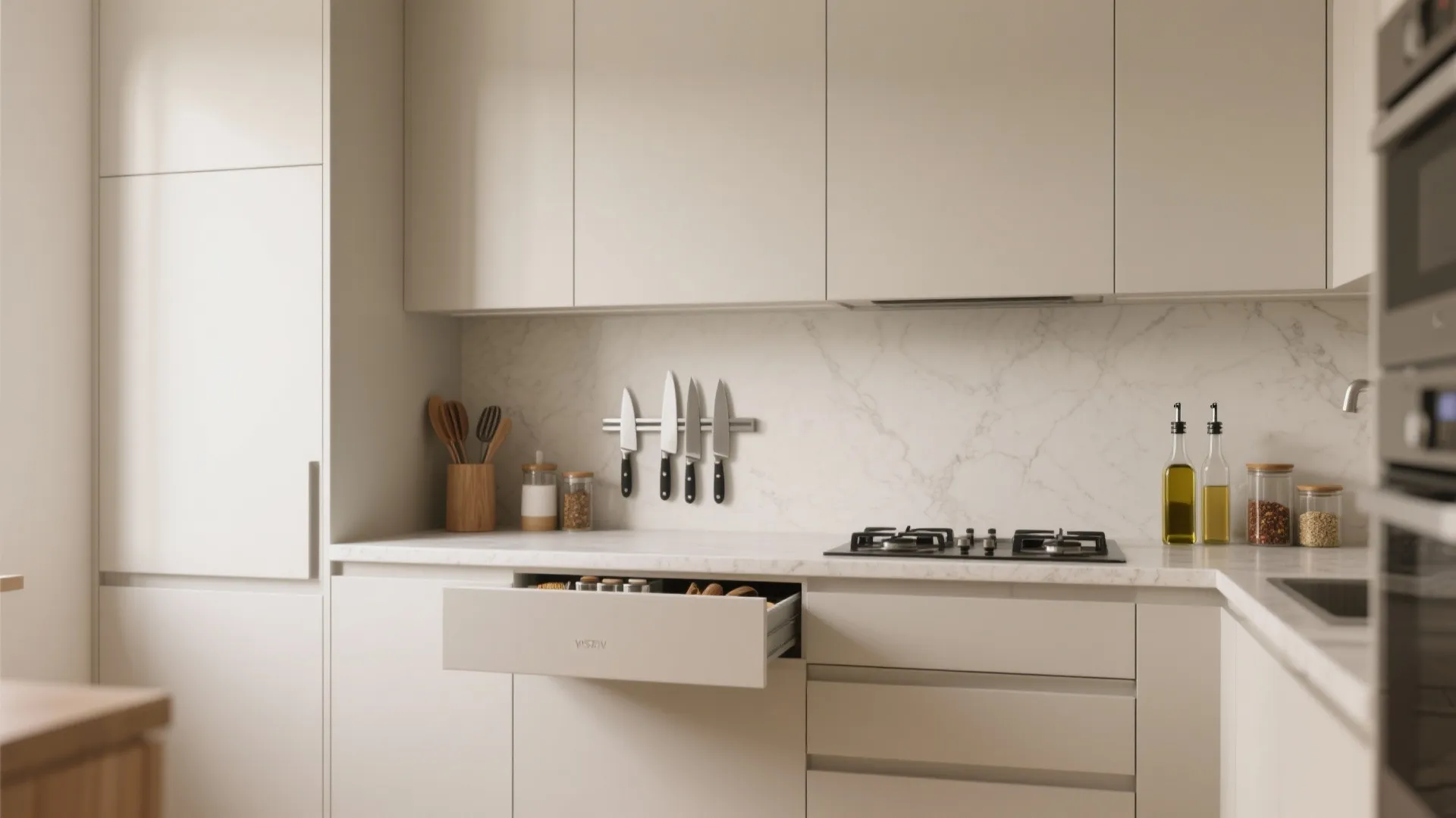 Minimalist Kitchen Storage for Compact Flats