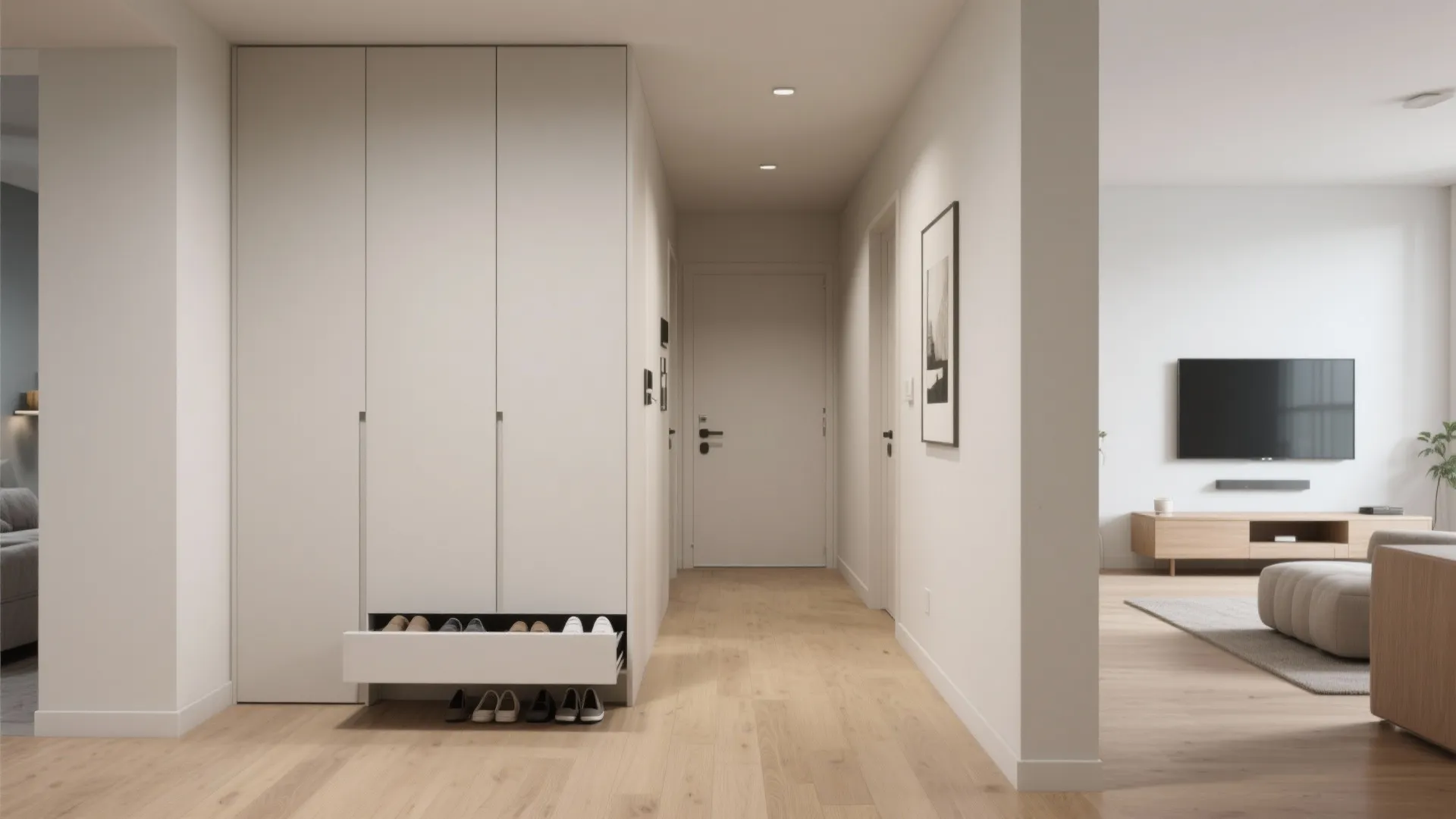 Minimalist storage that looks light but works hard