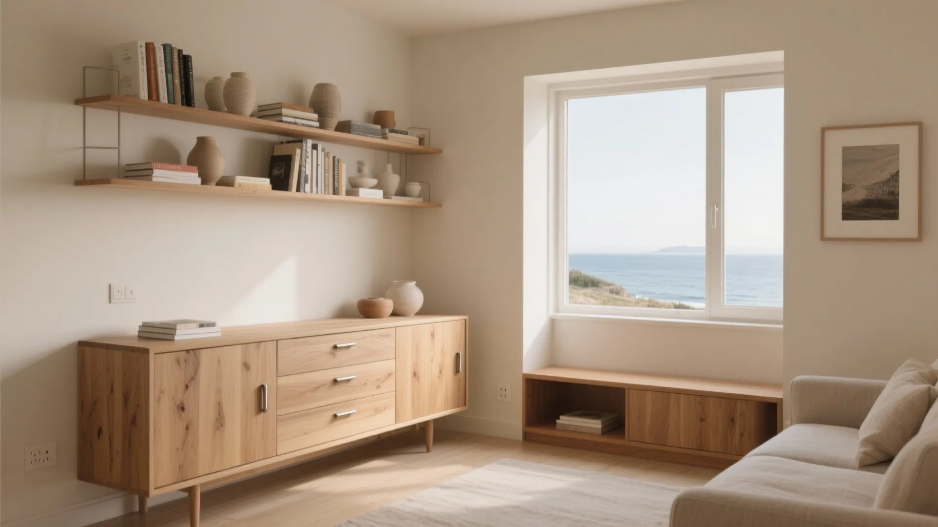 Minimal storage that doubles as décor