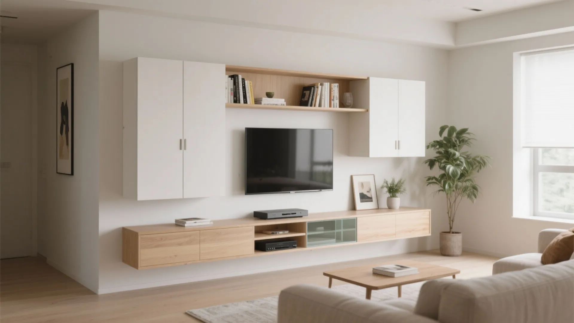 1) Minimalist storage that doubles as decor