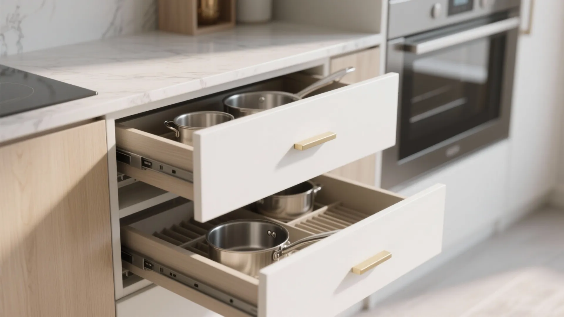 Minimal kitchen storage for small 2 BHKs