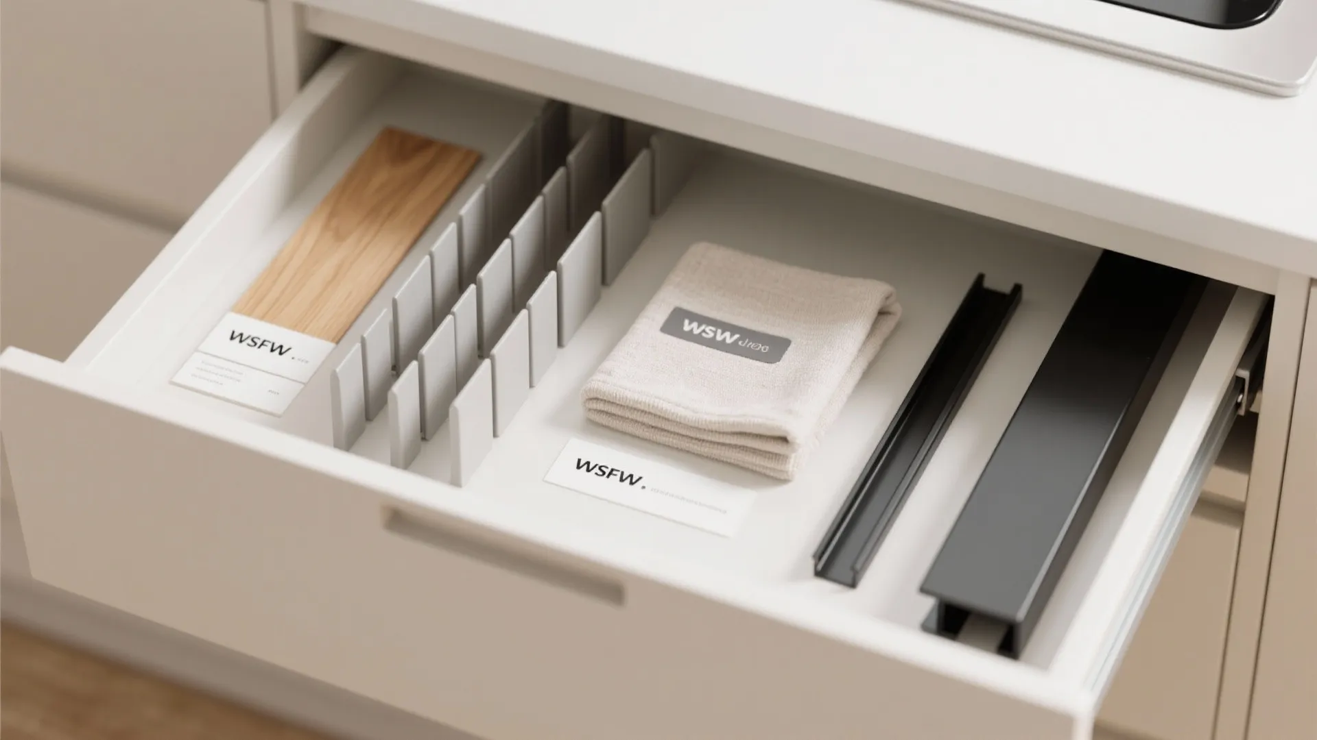 Minimalist kitchen storage for study-friendly living