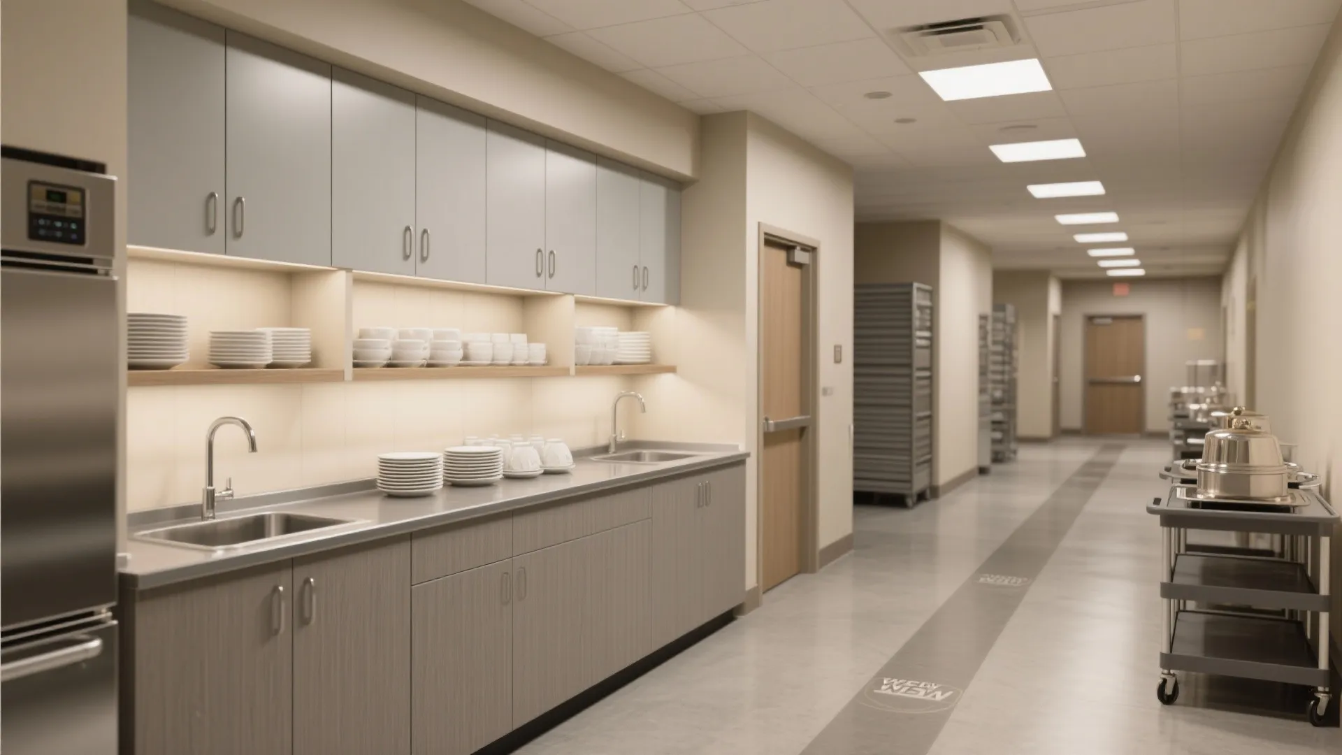 Minimalist Kitchen Storage for Event Flow