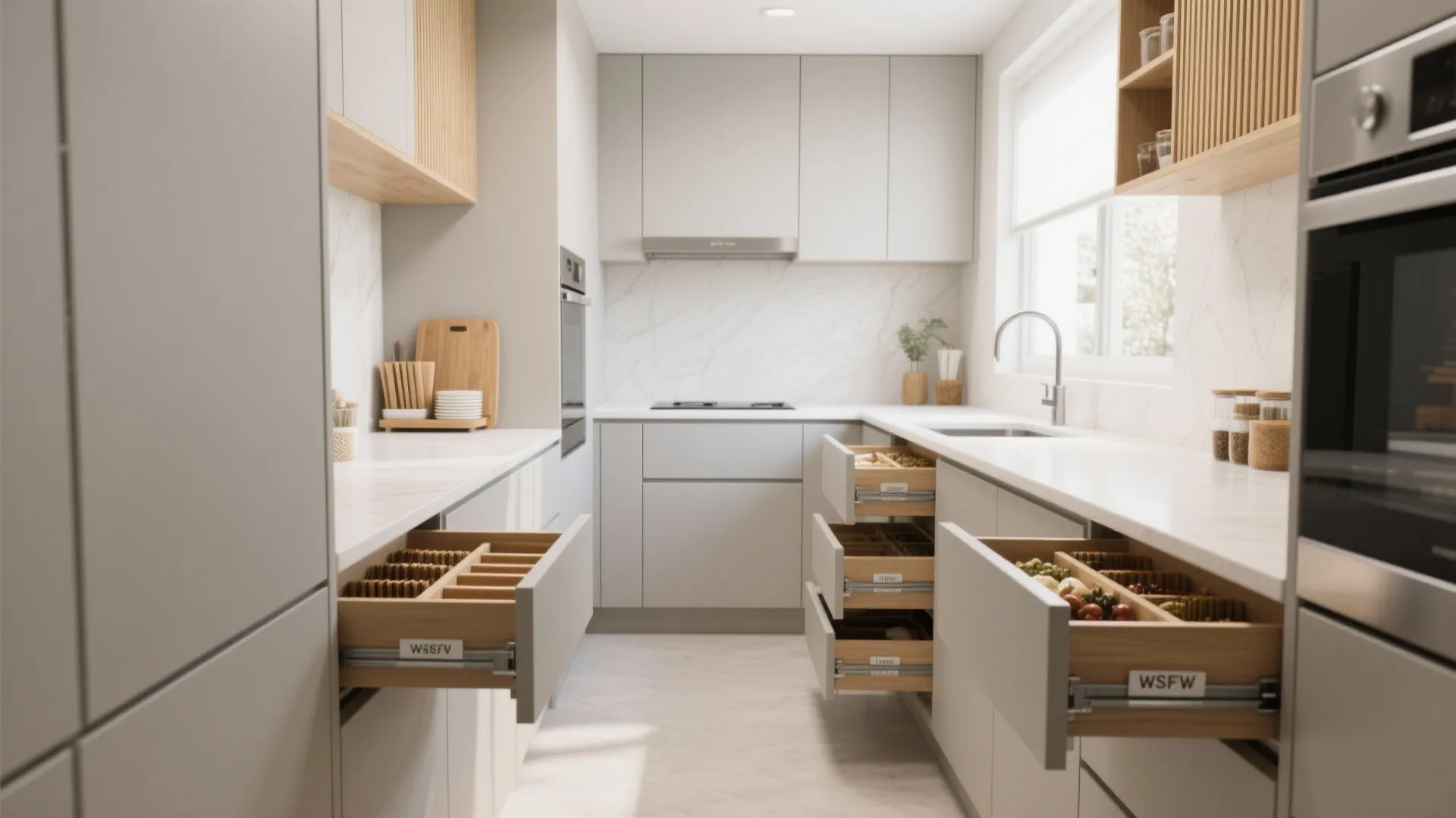 Minimal kitchen storage that actually fits life