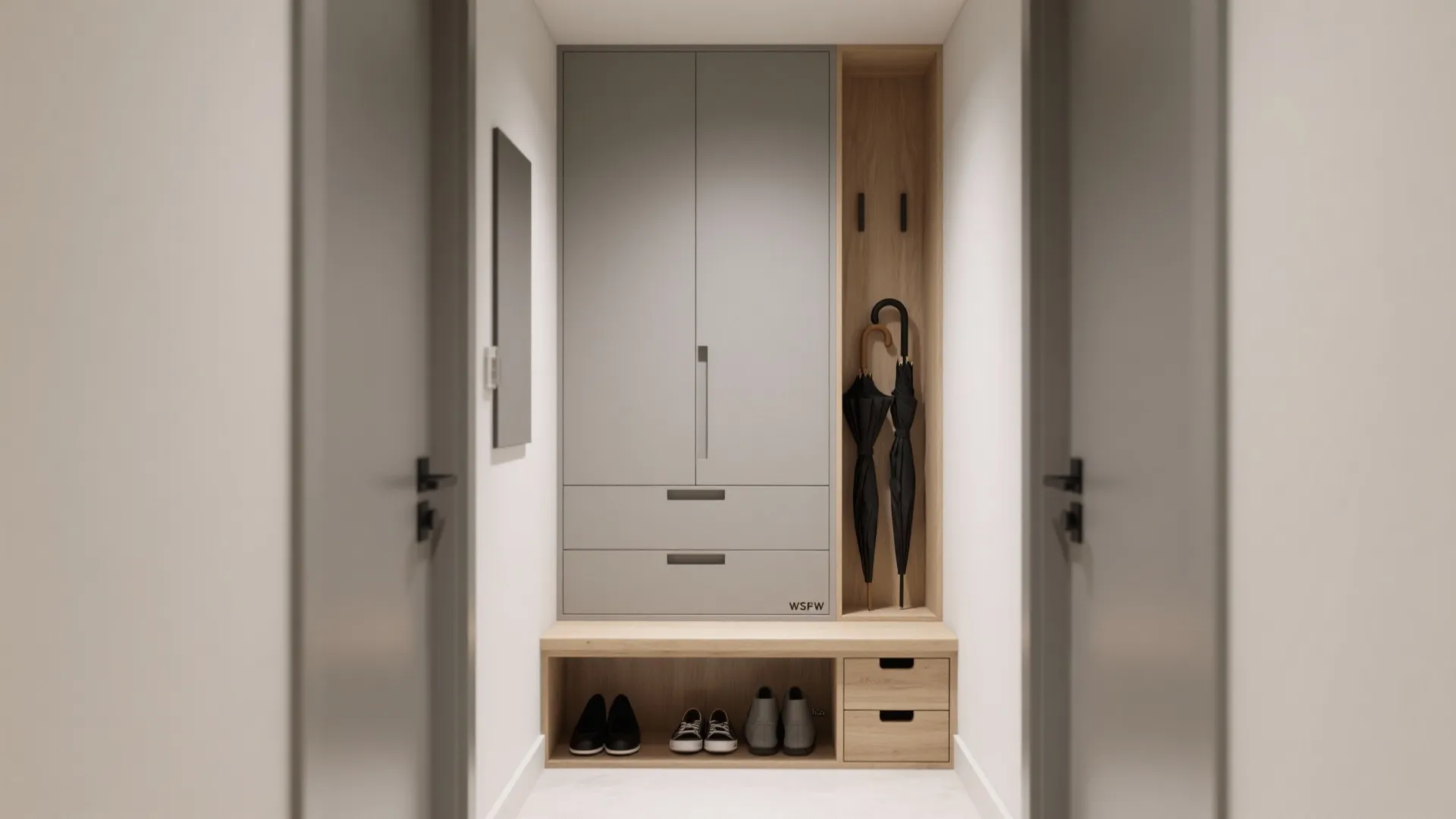 Minimal storage that hides the mess