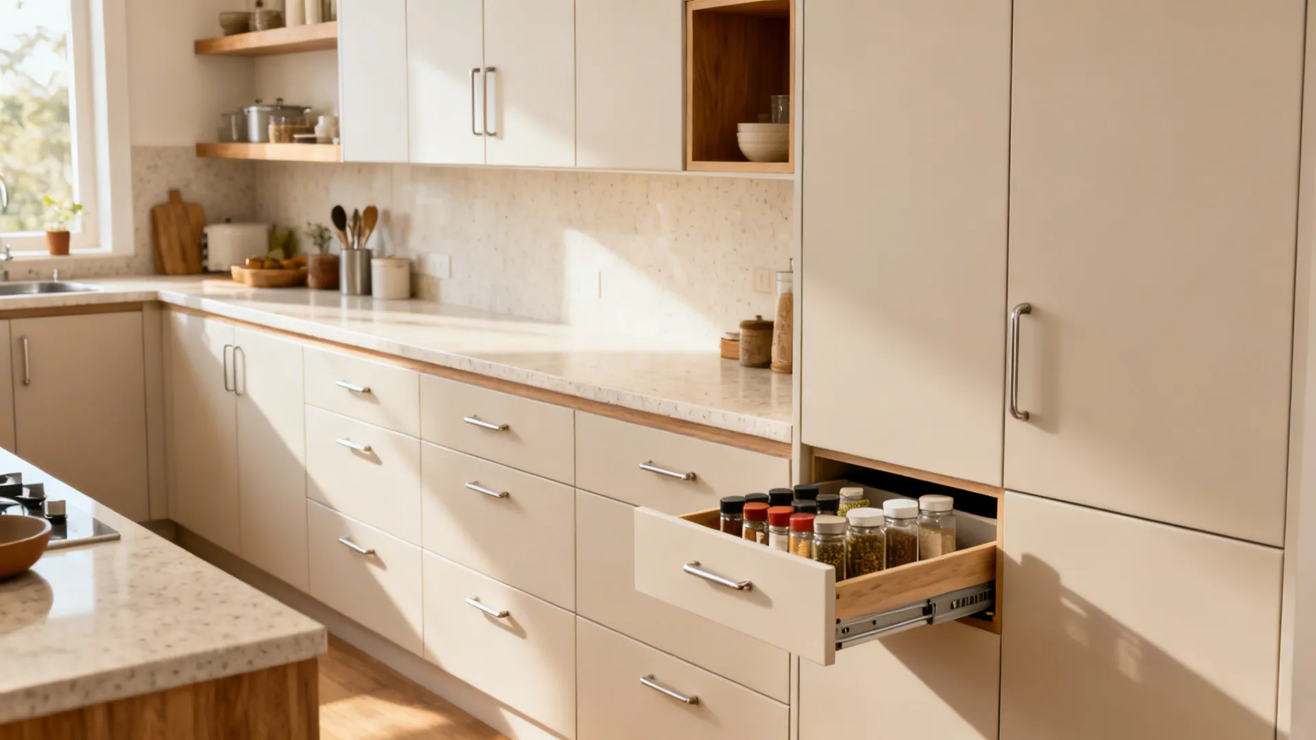 Minimalist storage that works in 5–7 ft