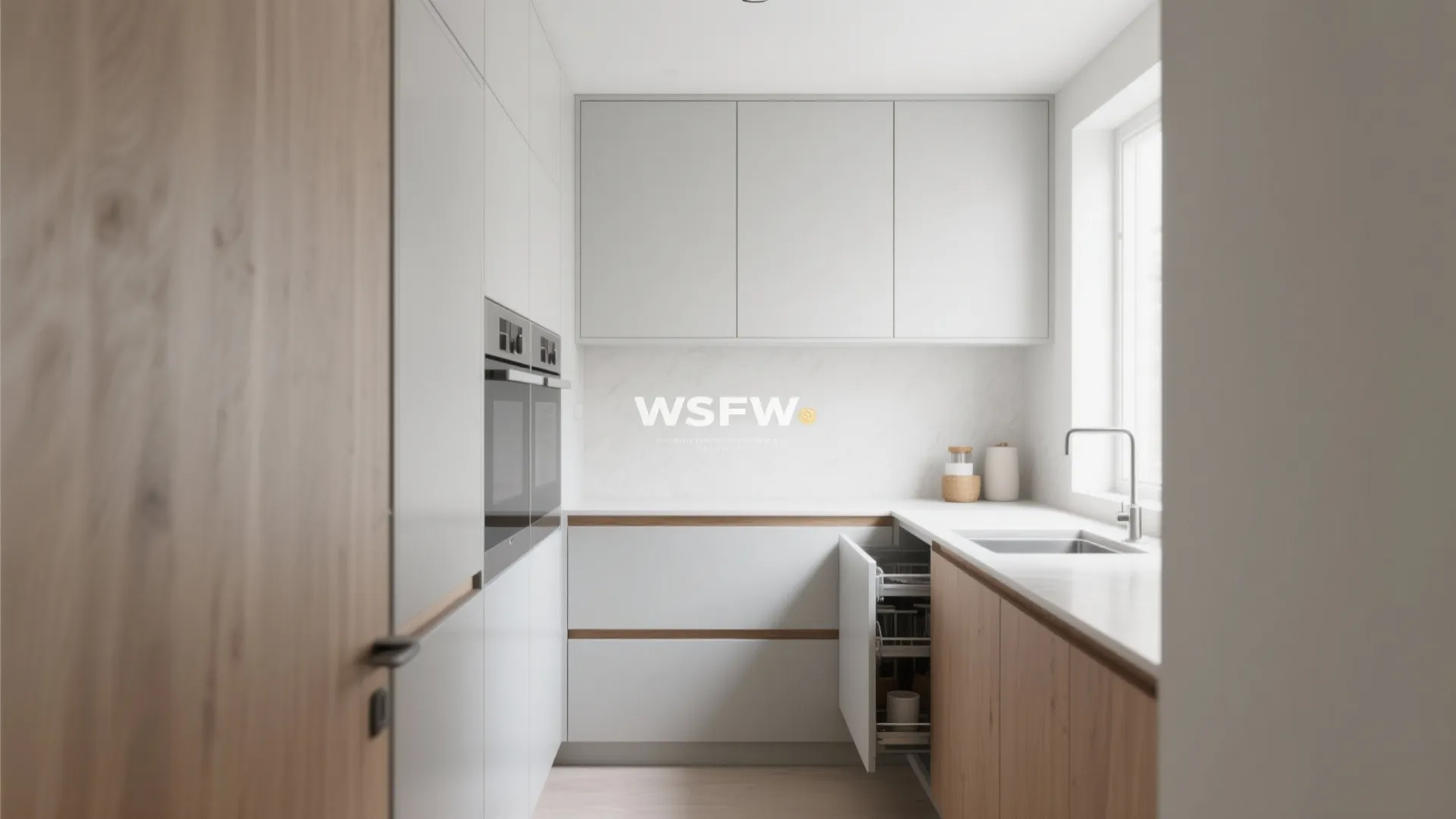 Minimal kitchen storage done right