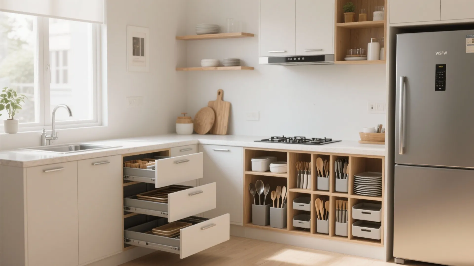 Minimalist kitchen storage