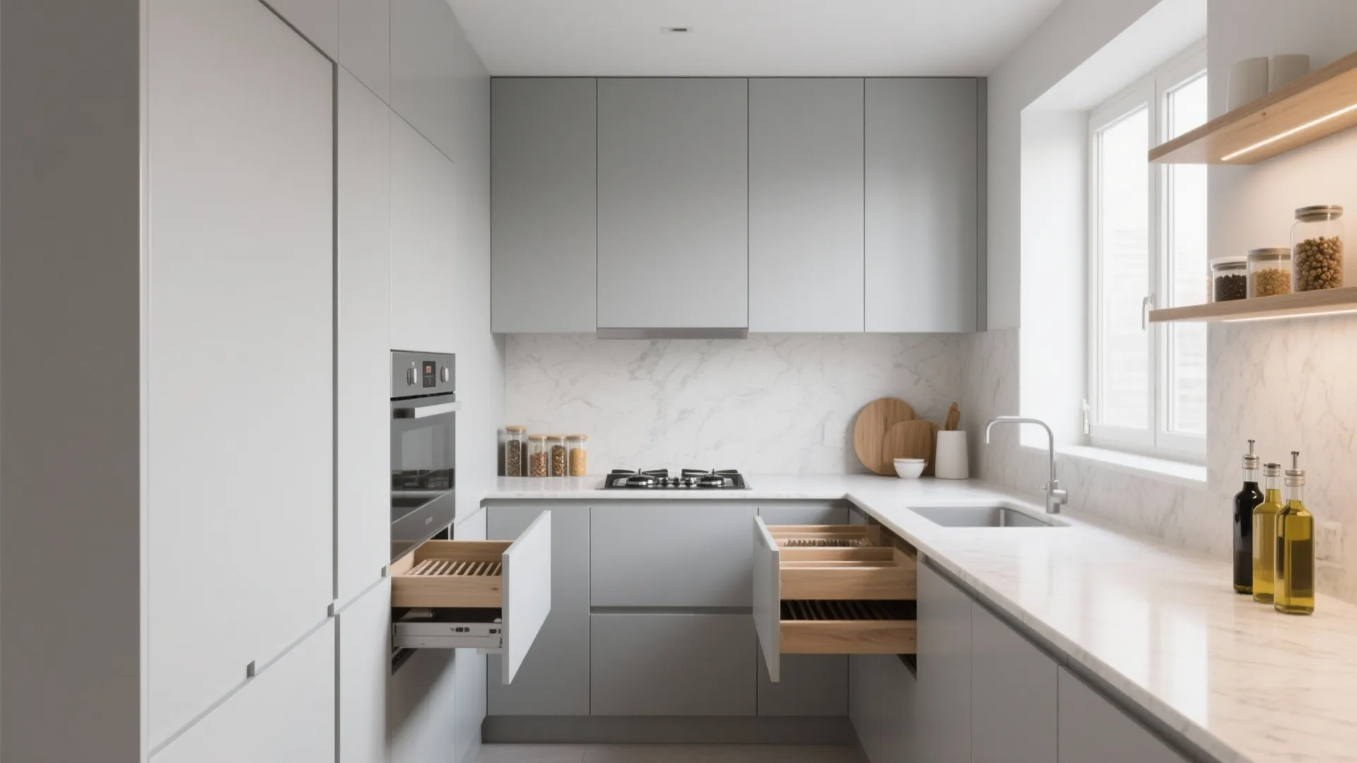 Minimalist kitchen storage