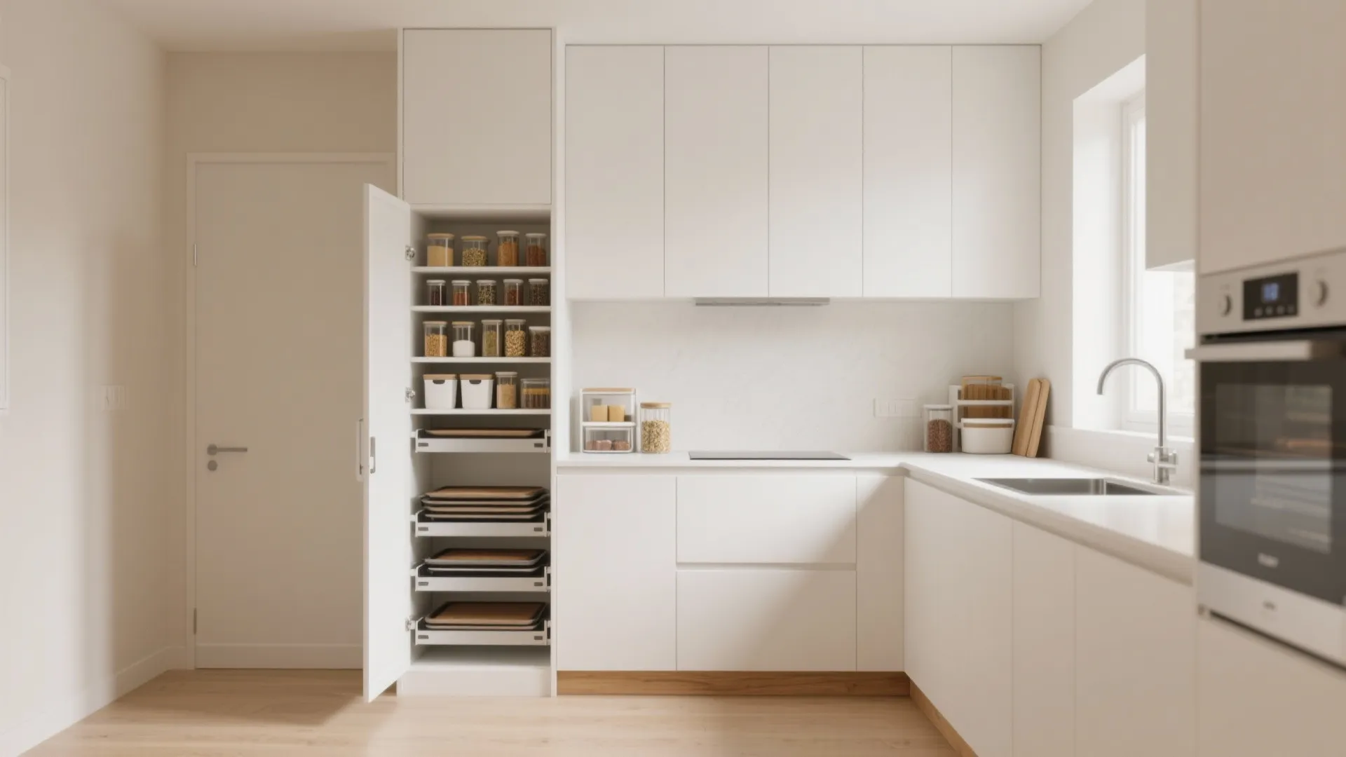 Minimalist kitchen storage