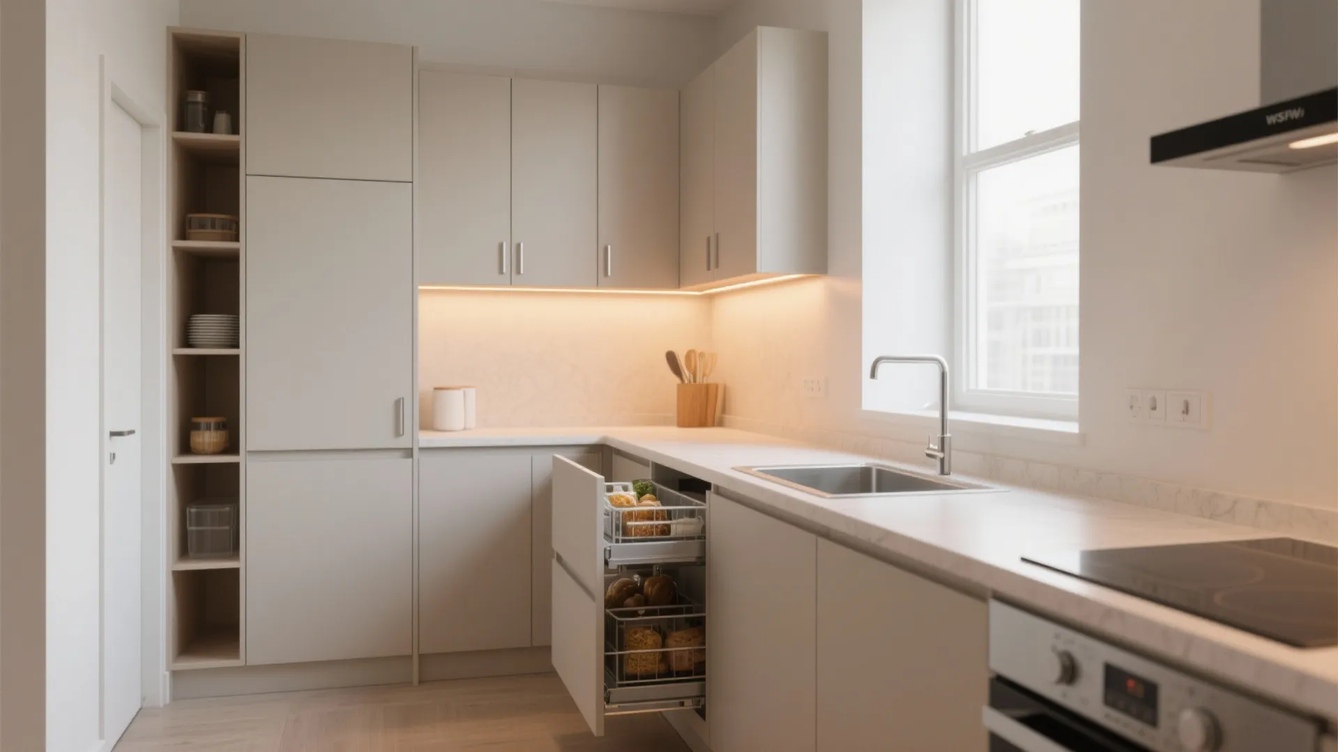 Minimalist kitchen storage