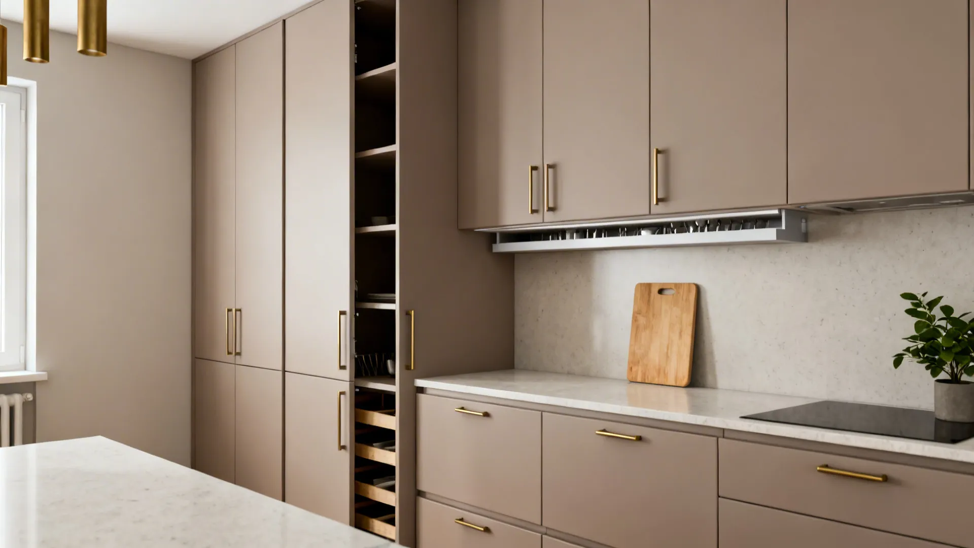 Minimal kitchen storage done right