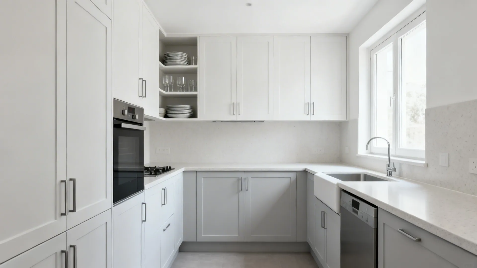 Minimalist storage for small kitchens