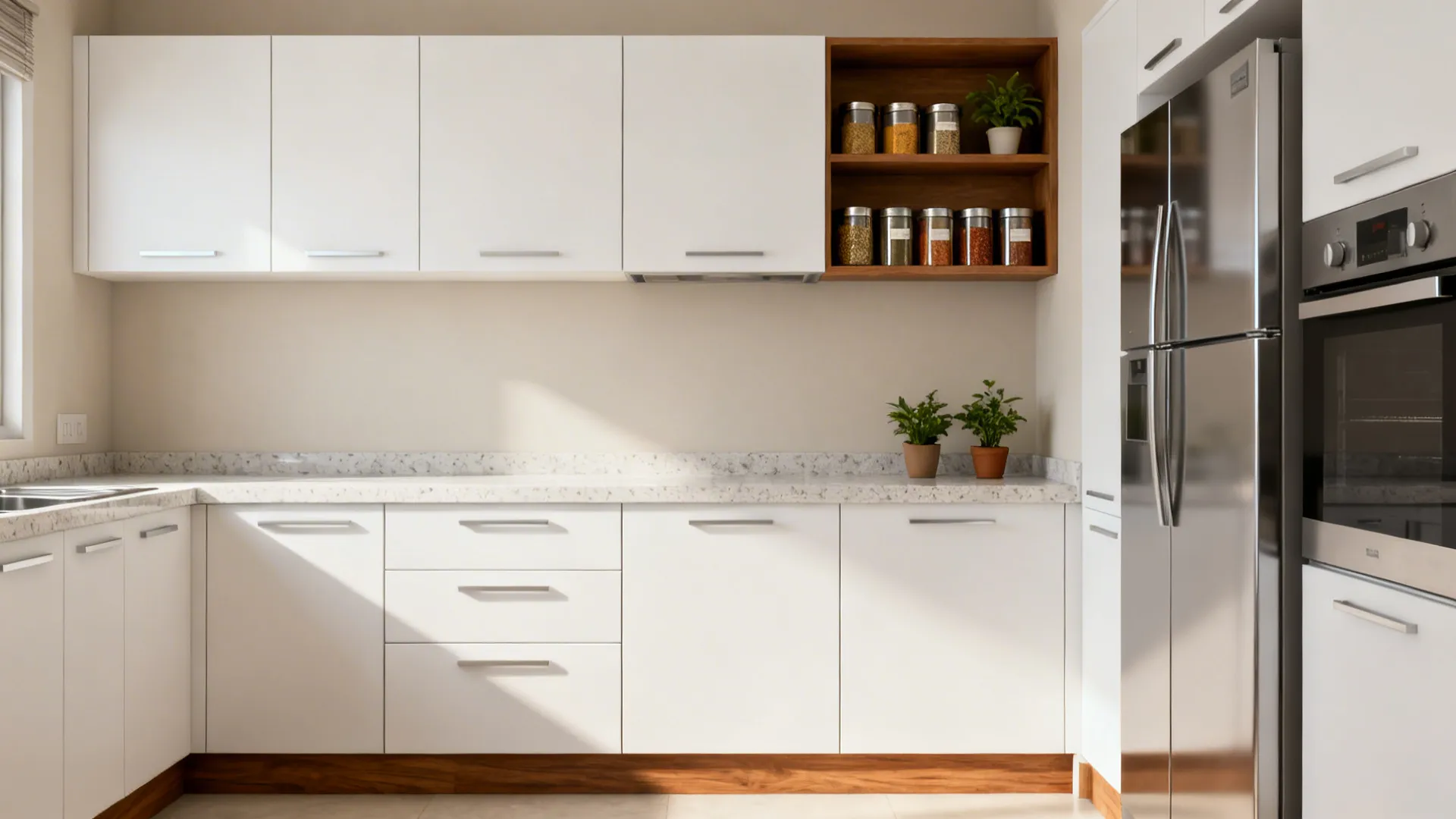Minimal-style kitchen storage