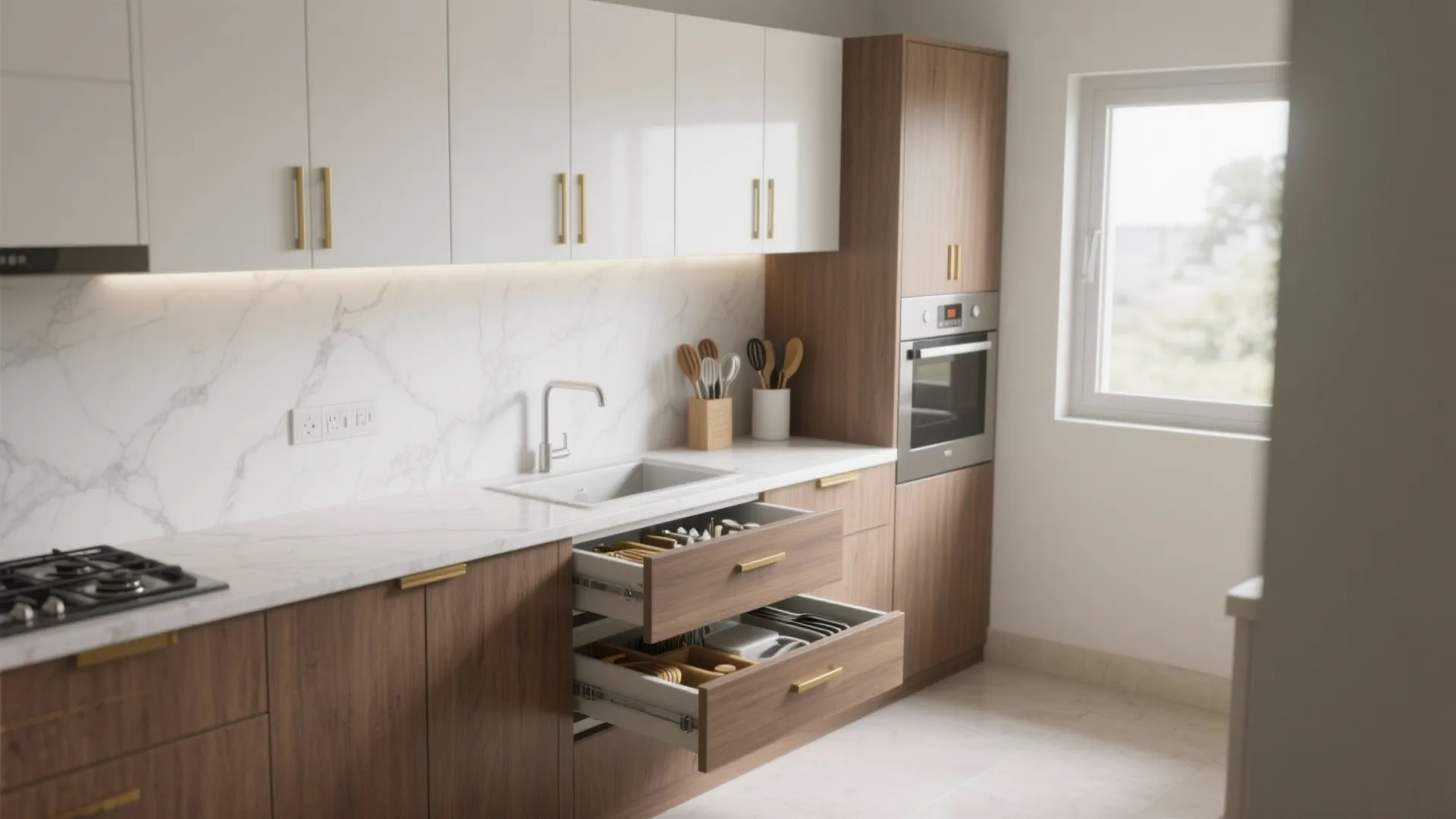 Minimalist kitchen storage