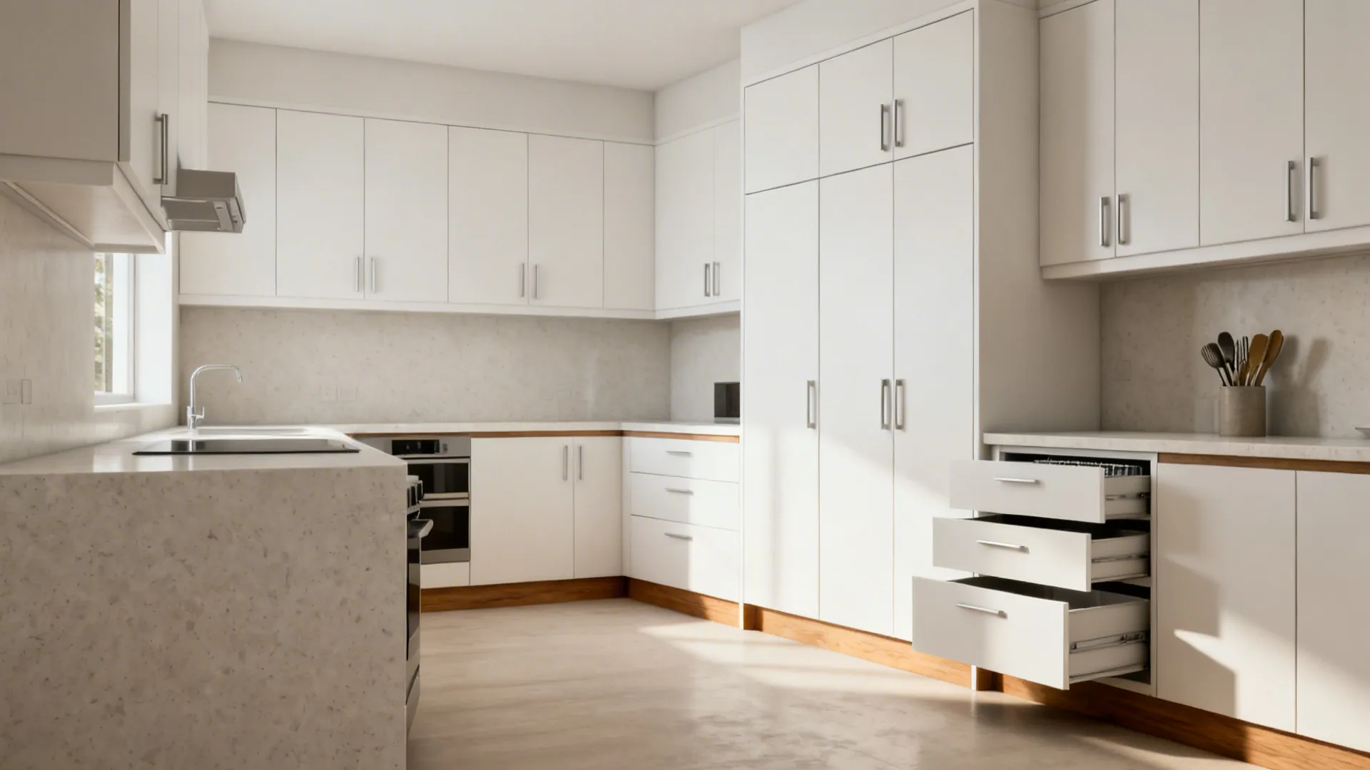 Minimalist storage with clean lines