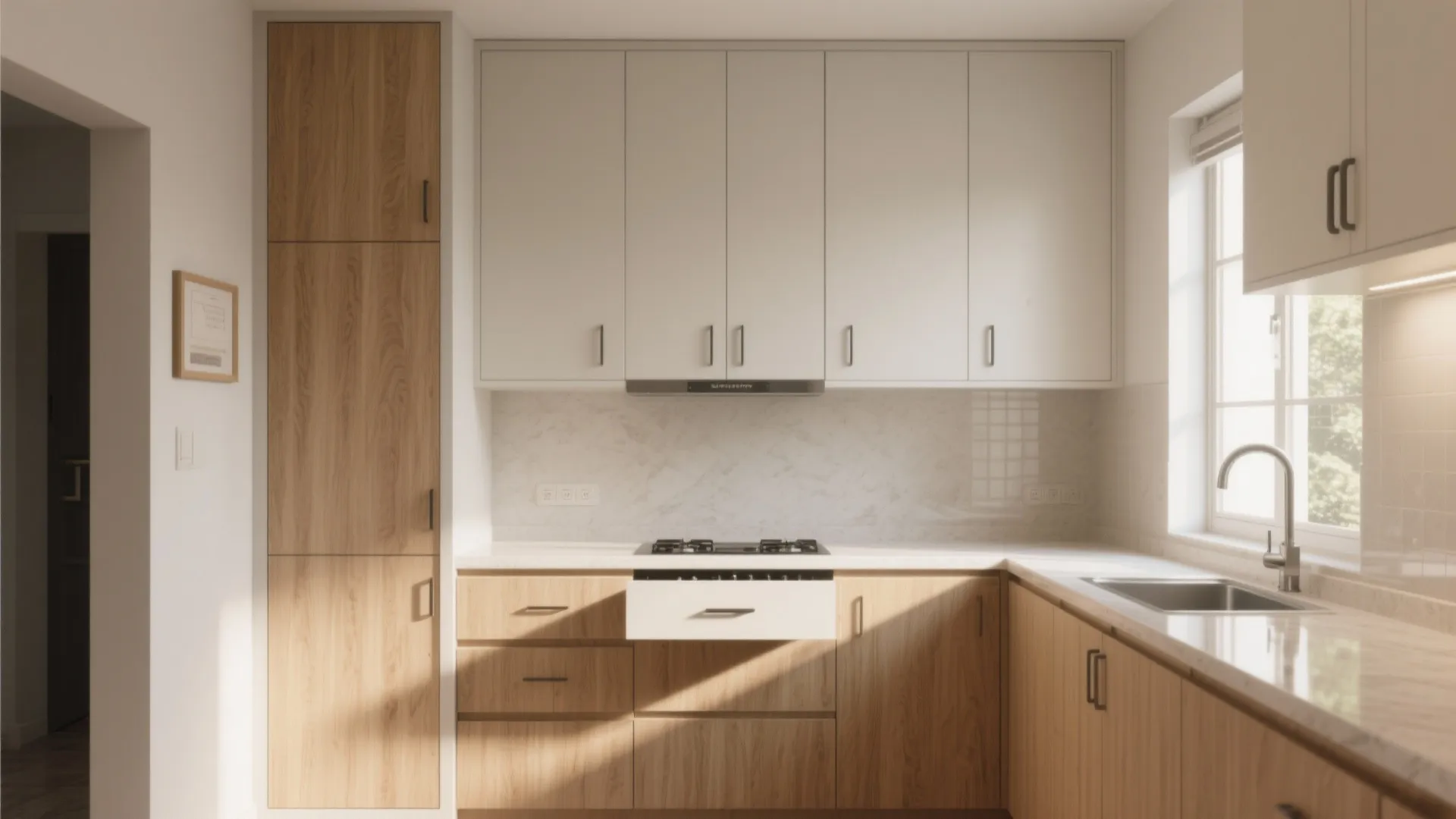 Minimalist kitchen storage for micro spaces