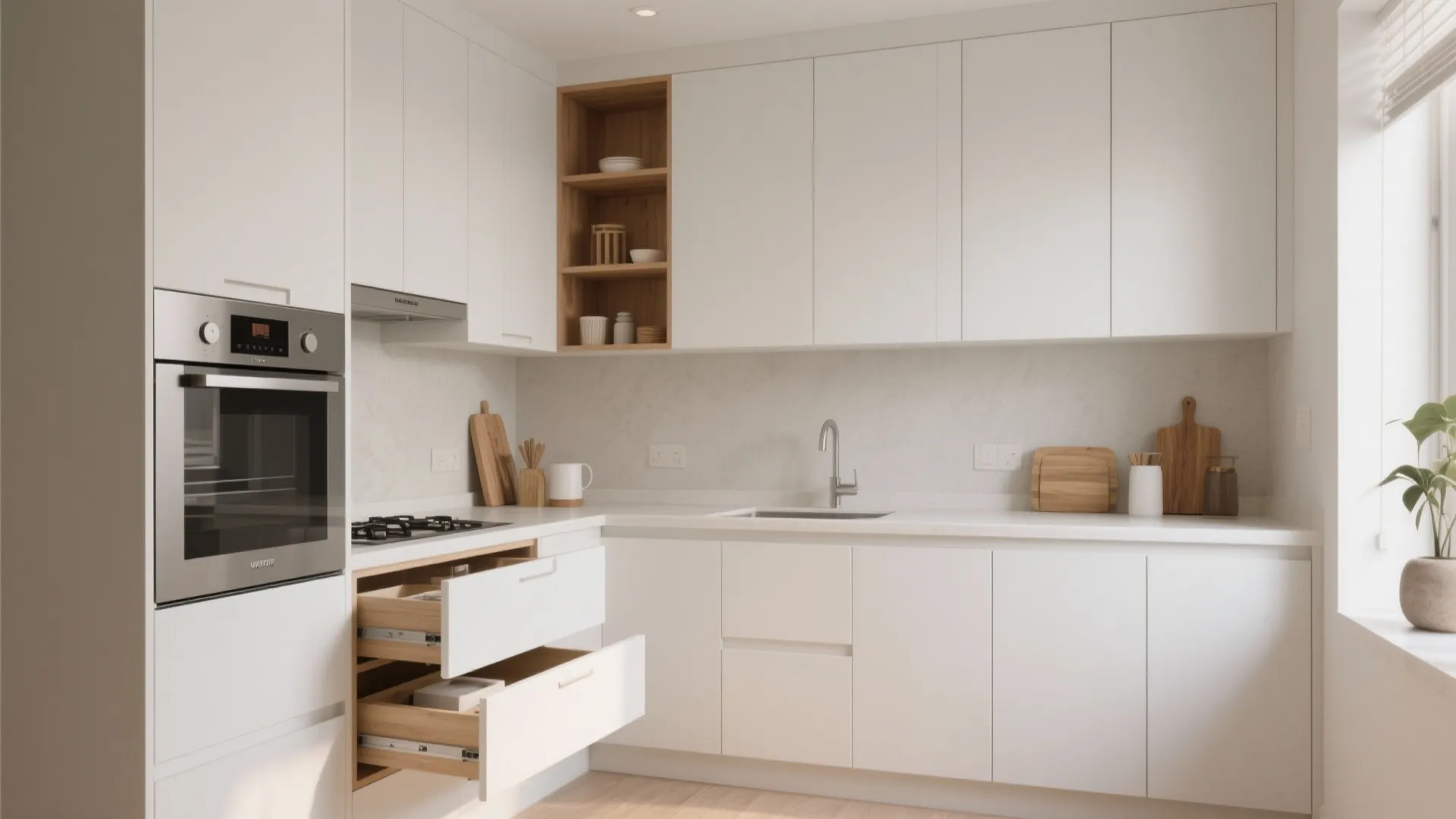 Minimalist kitchen storage that works