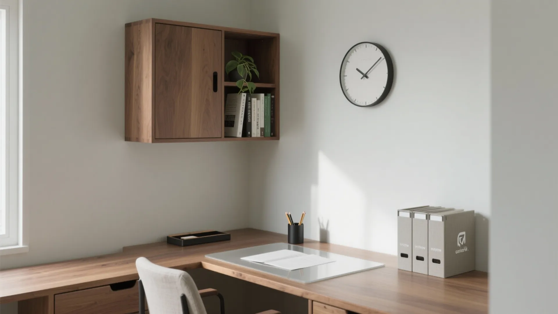 1) Minimalist storage that respects focus