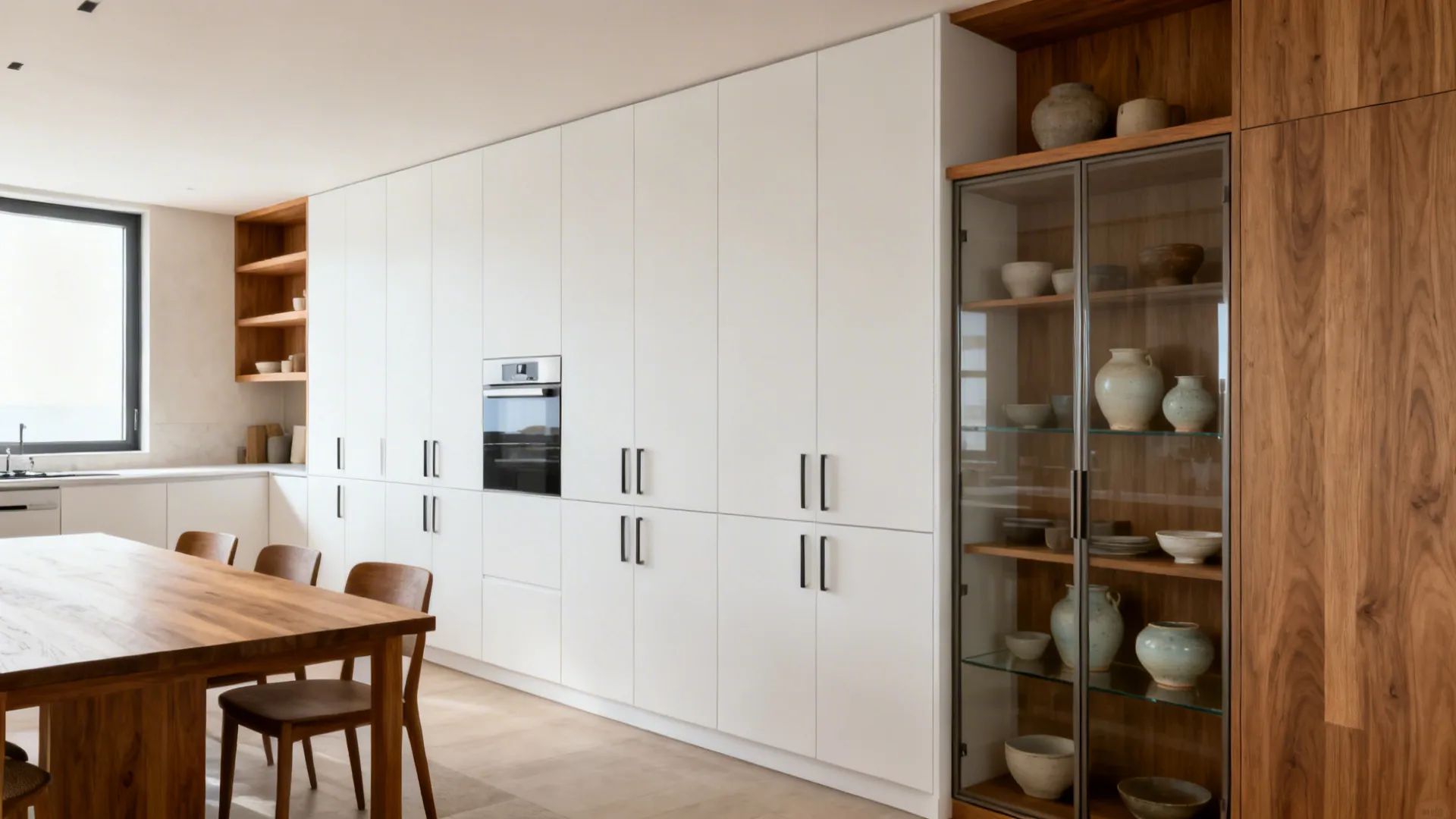 Minimalist Kitchen Storage with Display