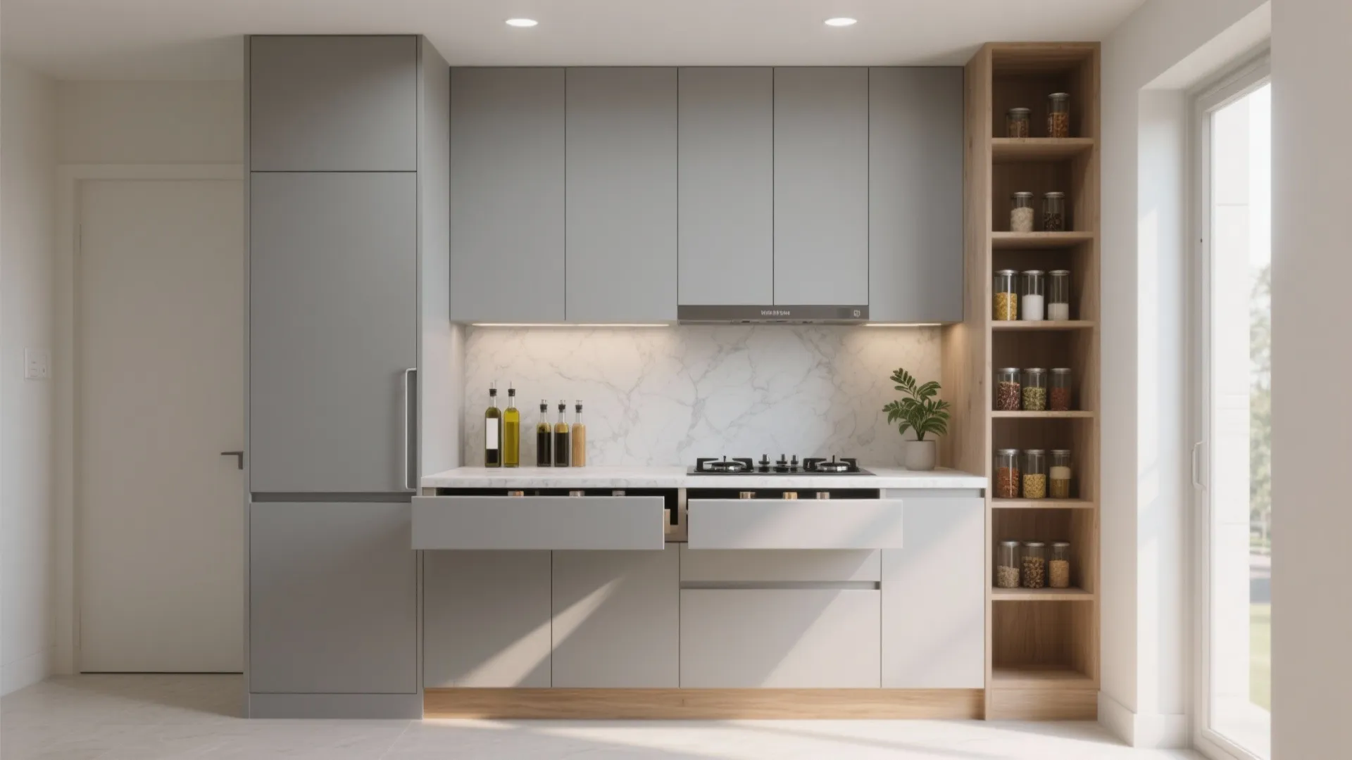 Minimalist kitchen storage for small spaces