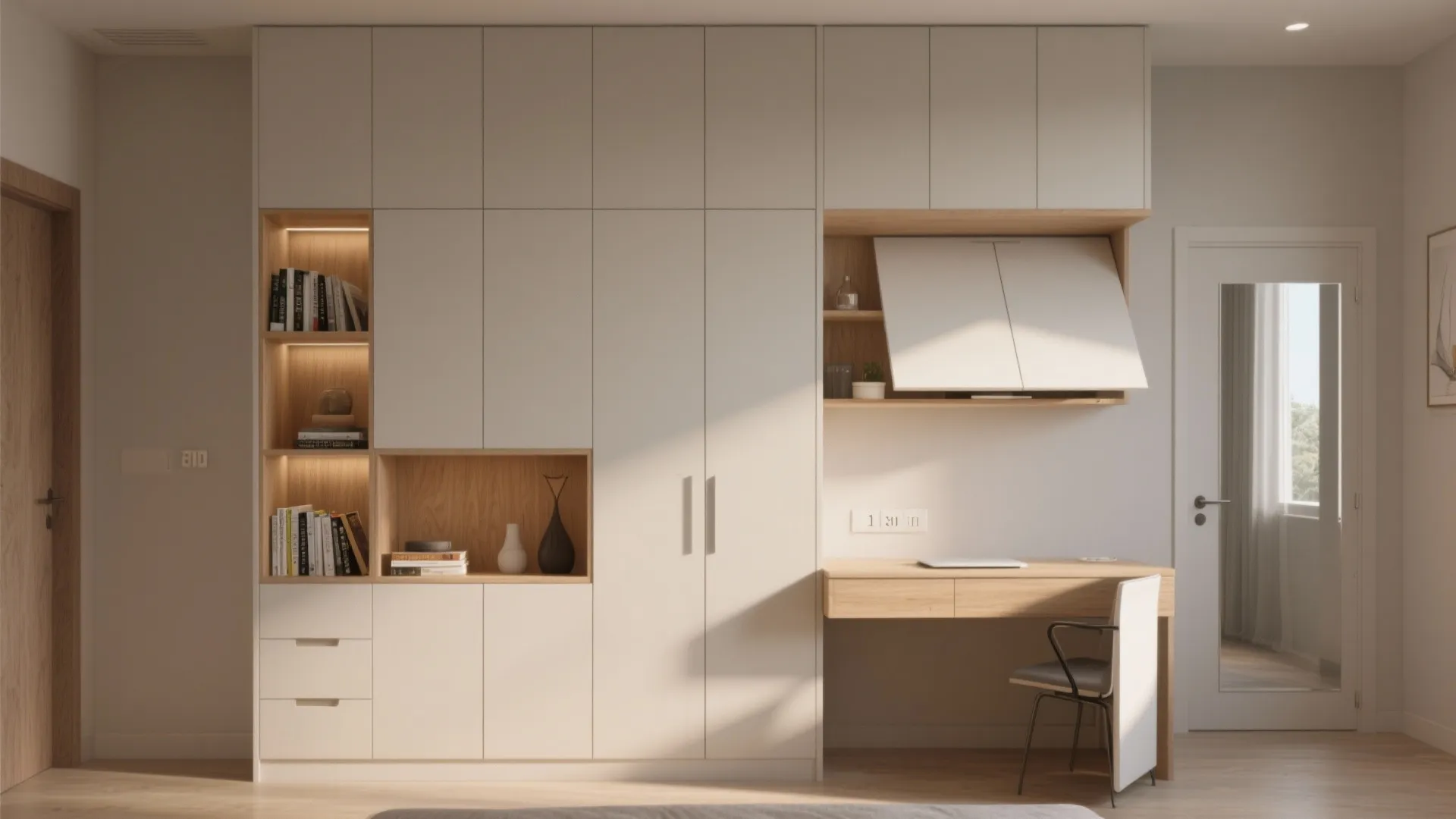 1) Minimal, multi-layer storage that disappears