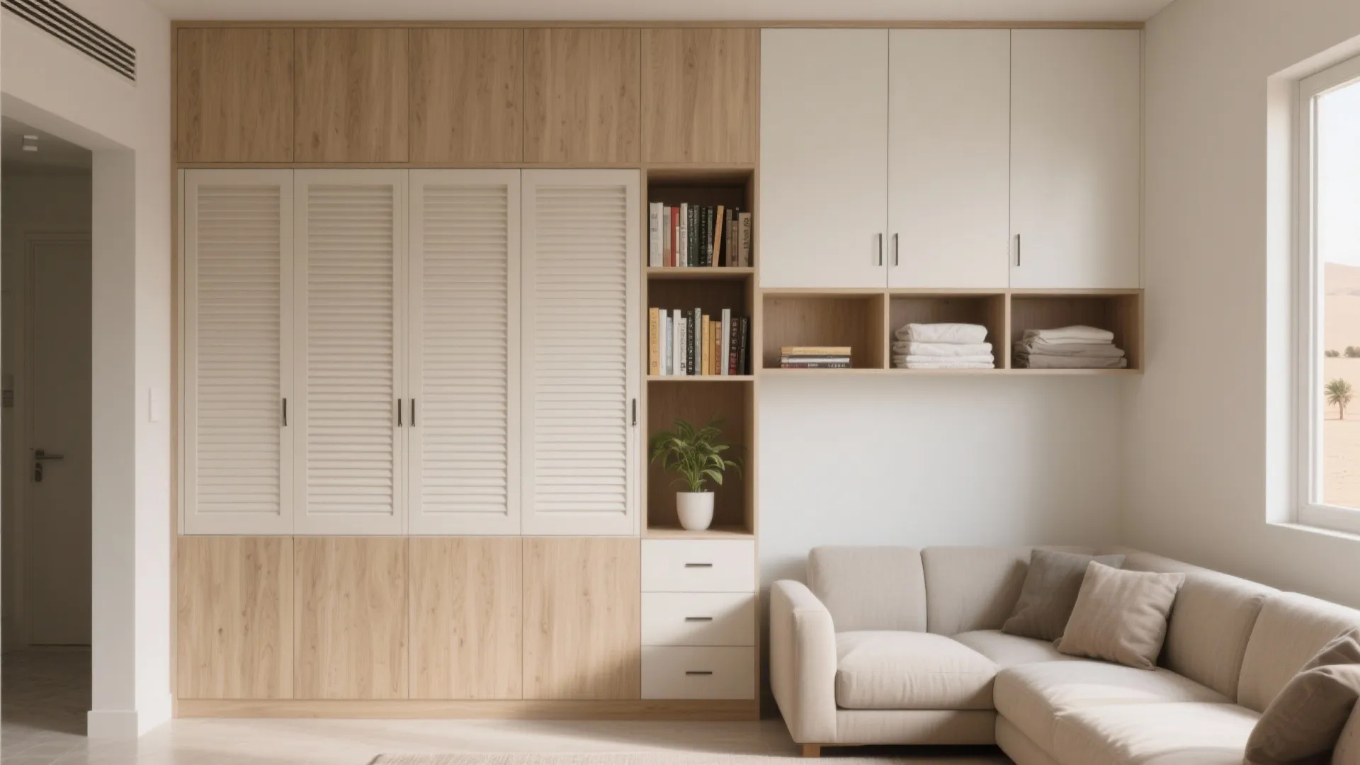 Climate-smart minimal storage wall