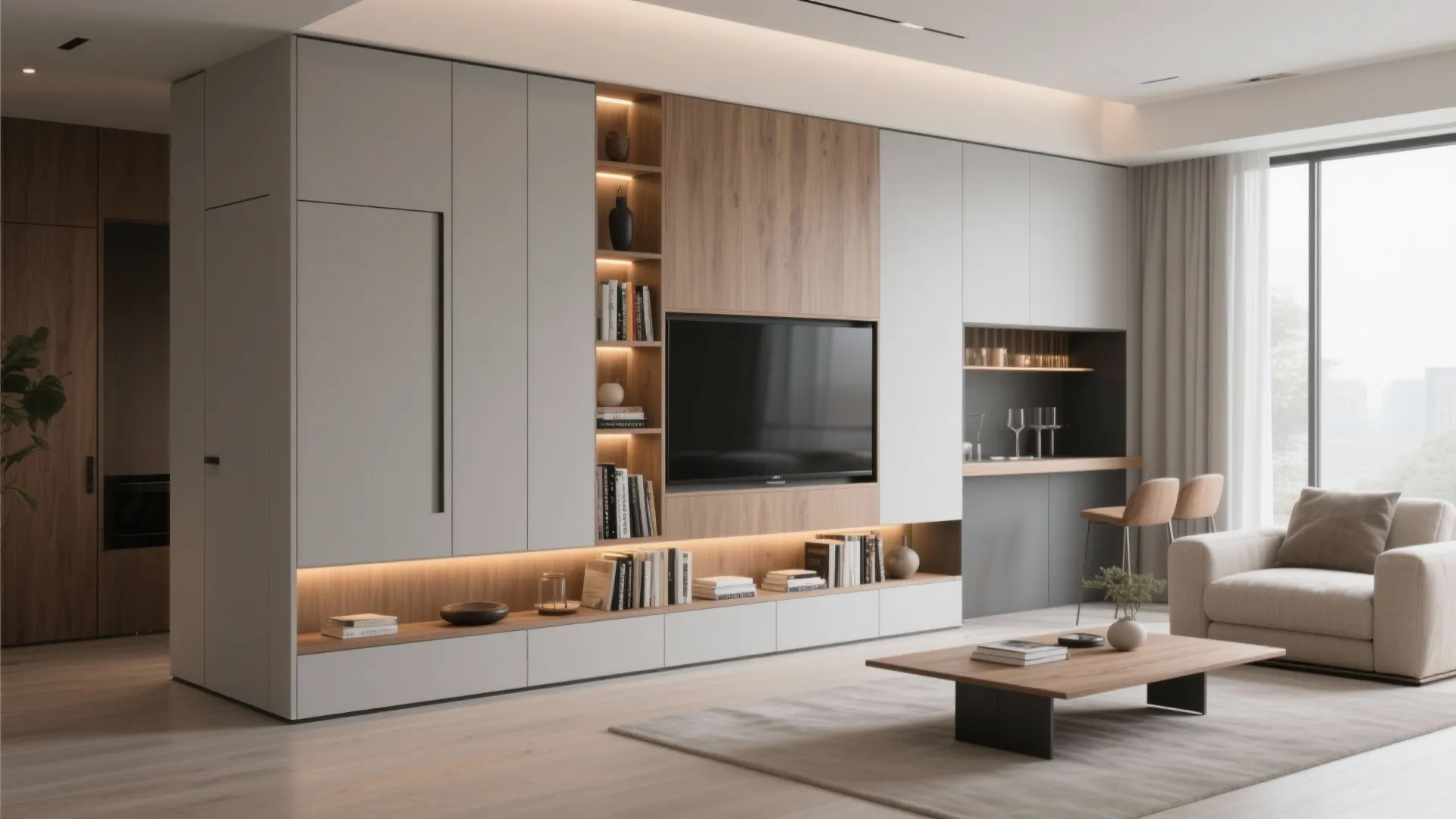 Minimalist Storage Wall