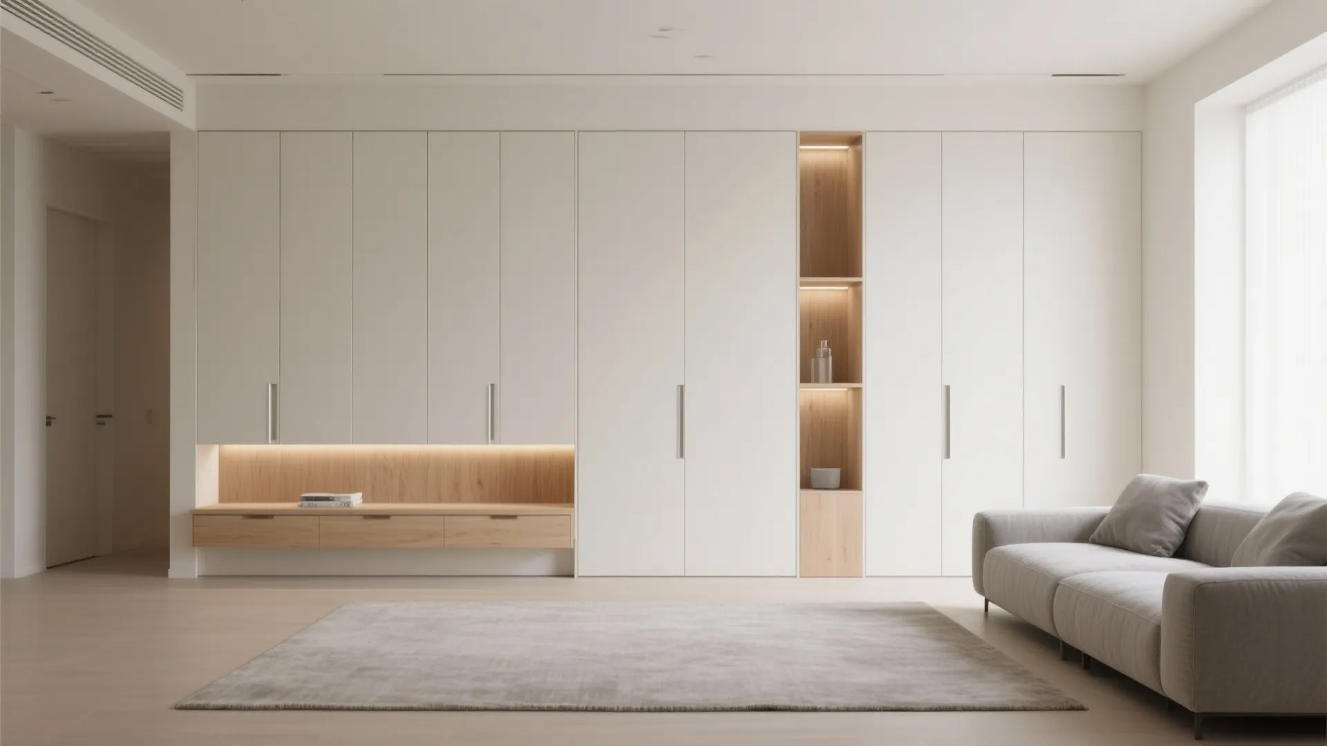 Minimalist storage that hides visual noise