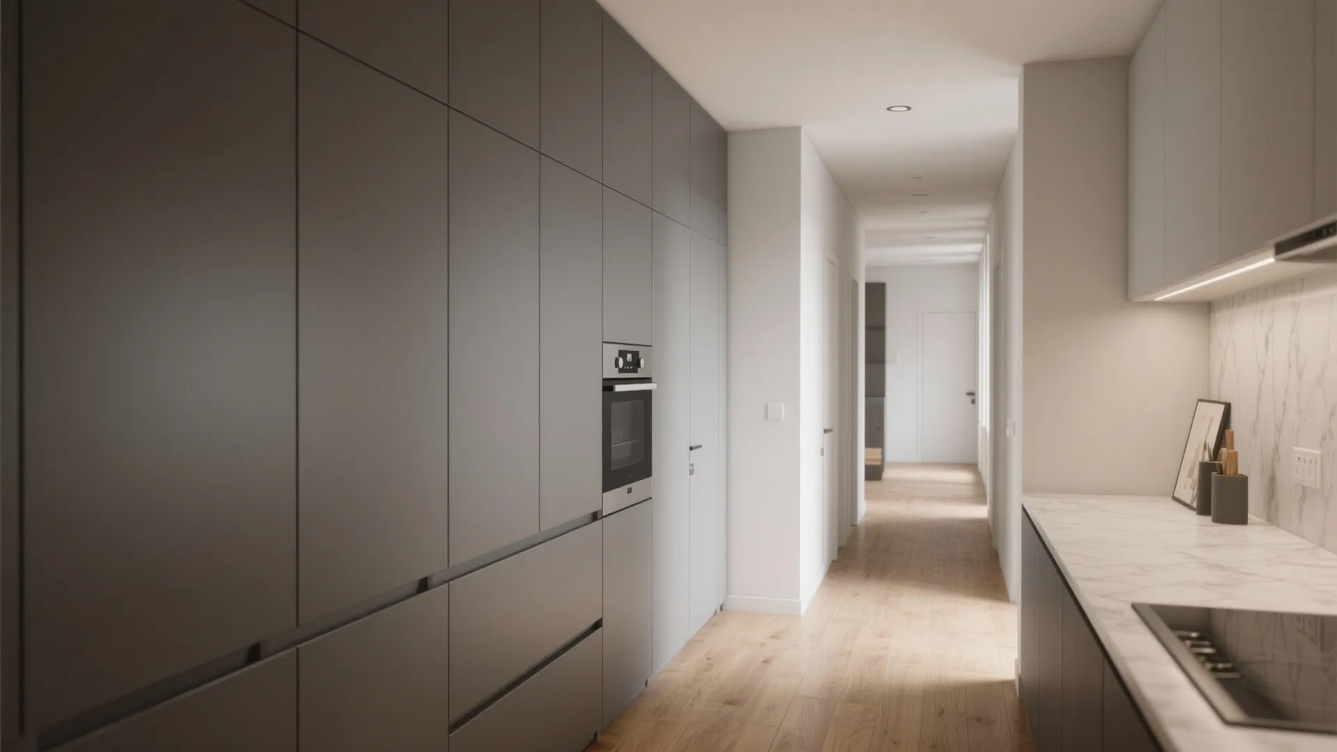 Minimalist Kitchen Storage That Disappears