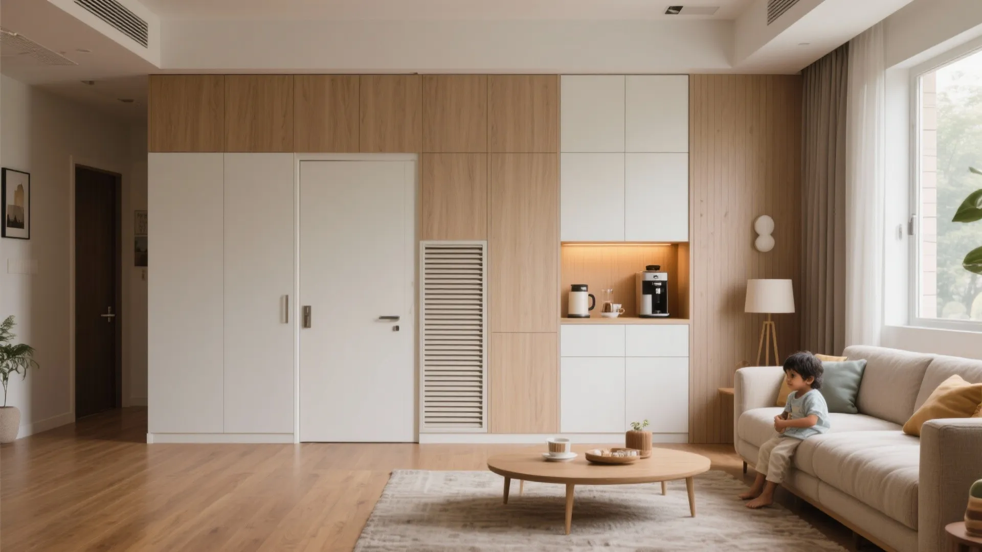 1) Minimalist Storage Walls for Calm, Clutter-Free Living