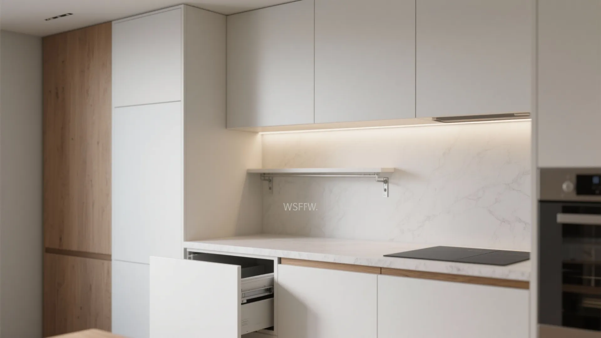 Minimalist Kitchen Storage That Respects the 3-Hour UL Fire Wall