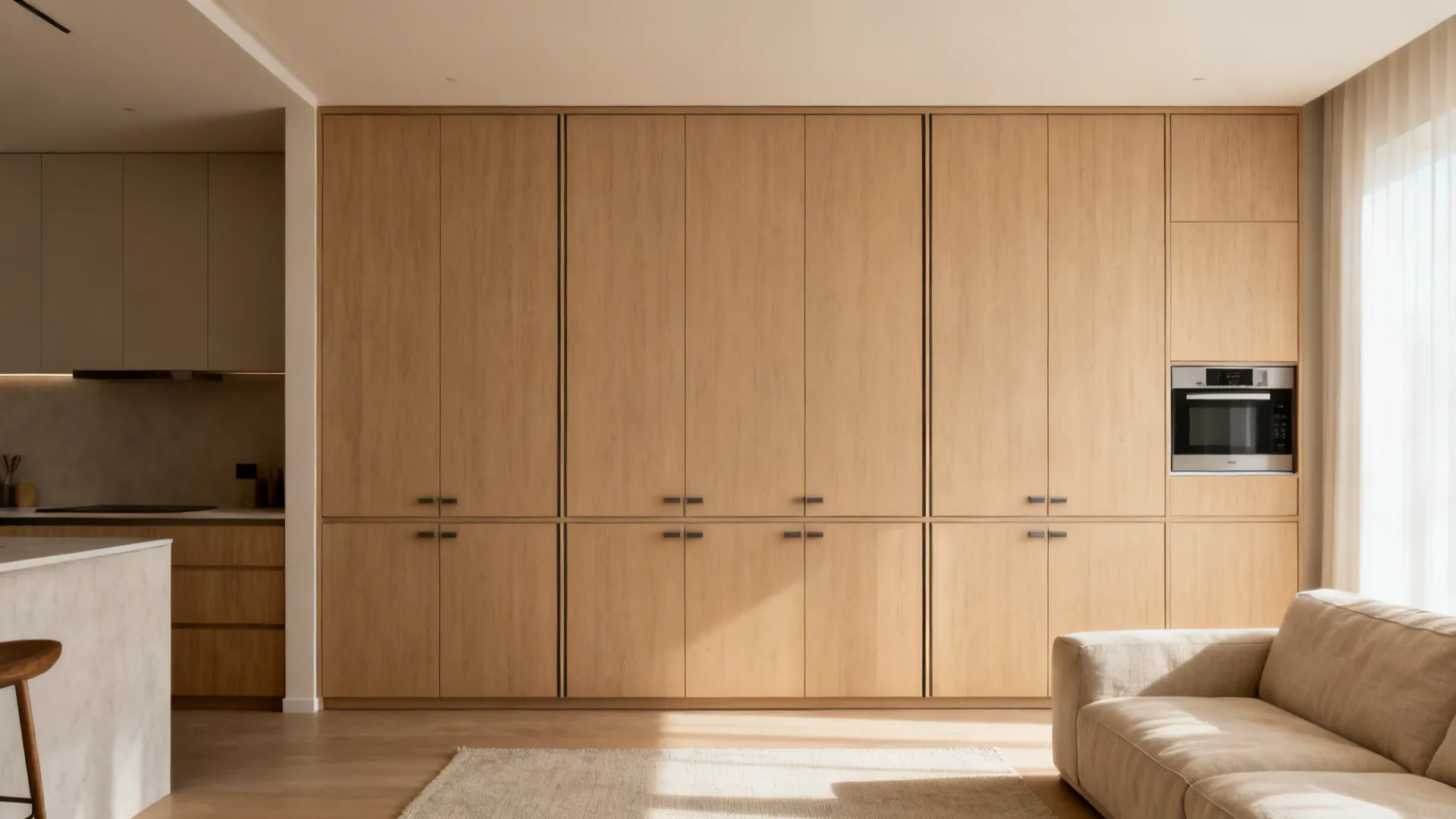 Minimalist storage that disappears when you relax