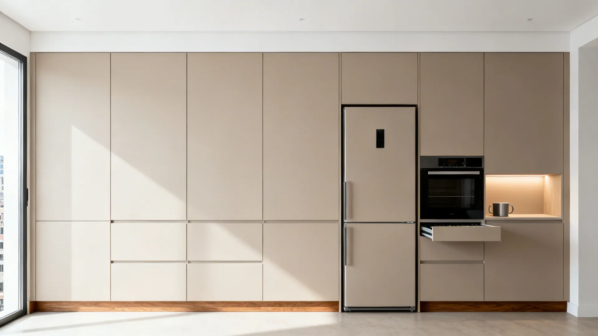 Built-in Minimalist Storage Walls
