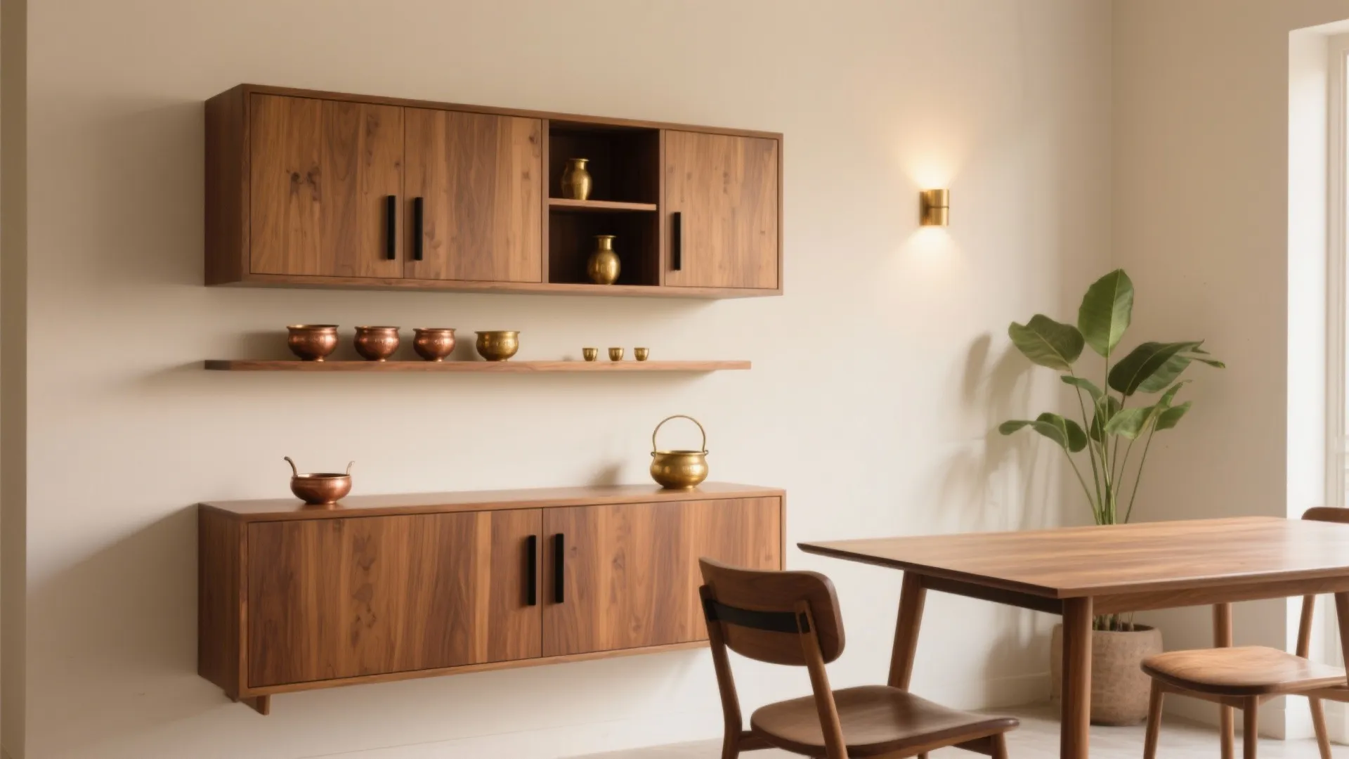 Minimalist Storage with Indian Warmth