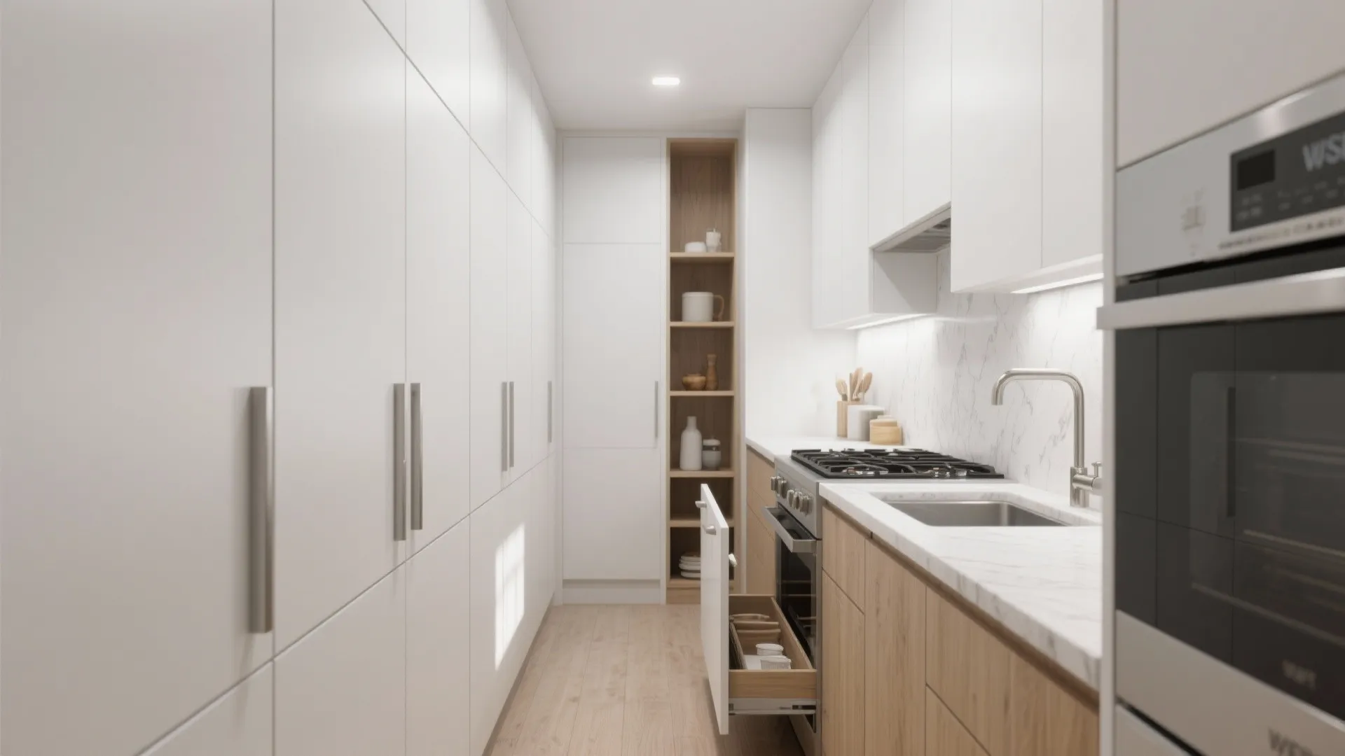 Minimalist Kitchen Storage That Hides the Mess