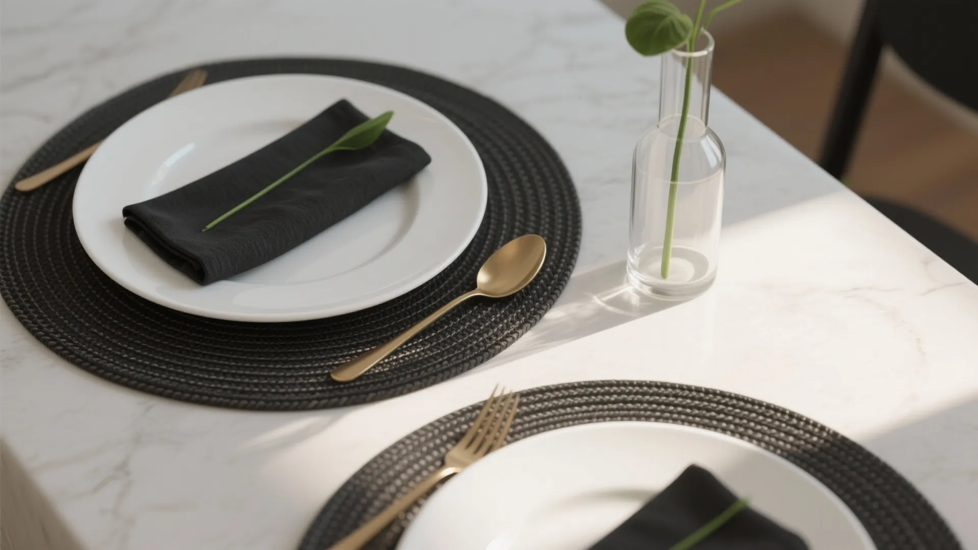 4. Keep table settings minimal but layered
