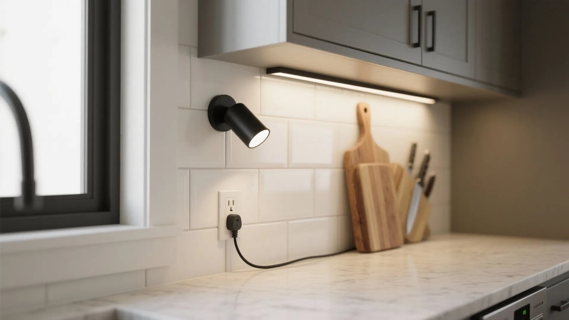 Minimalist Plug-In Sconces for Task Zones