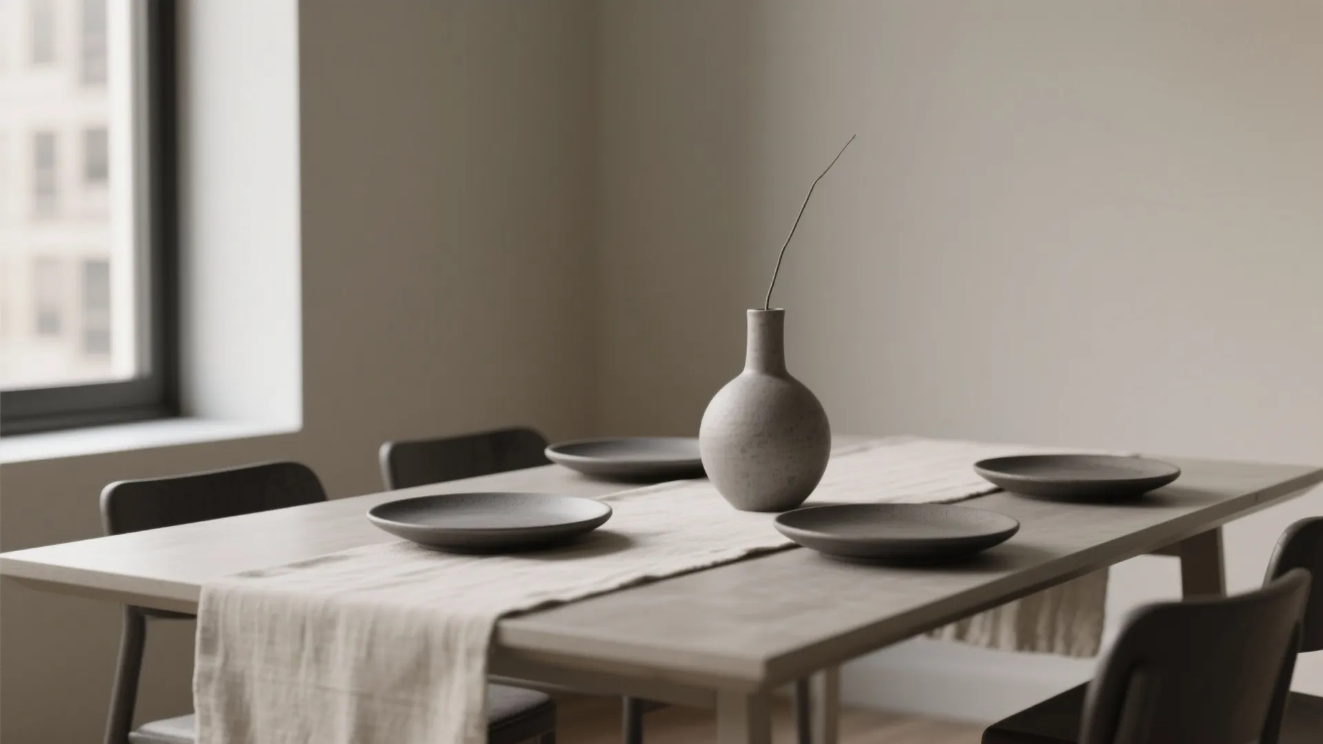 Minimalist Tablescape with Textured Neutrals