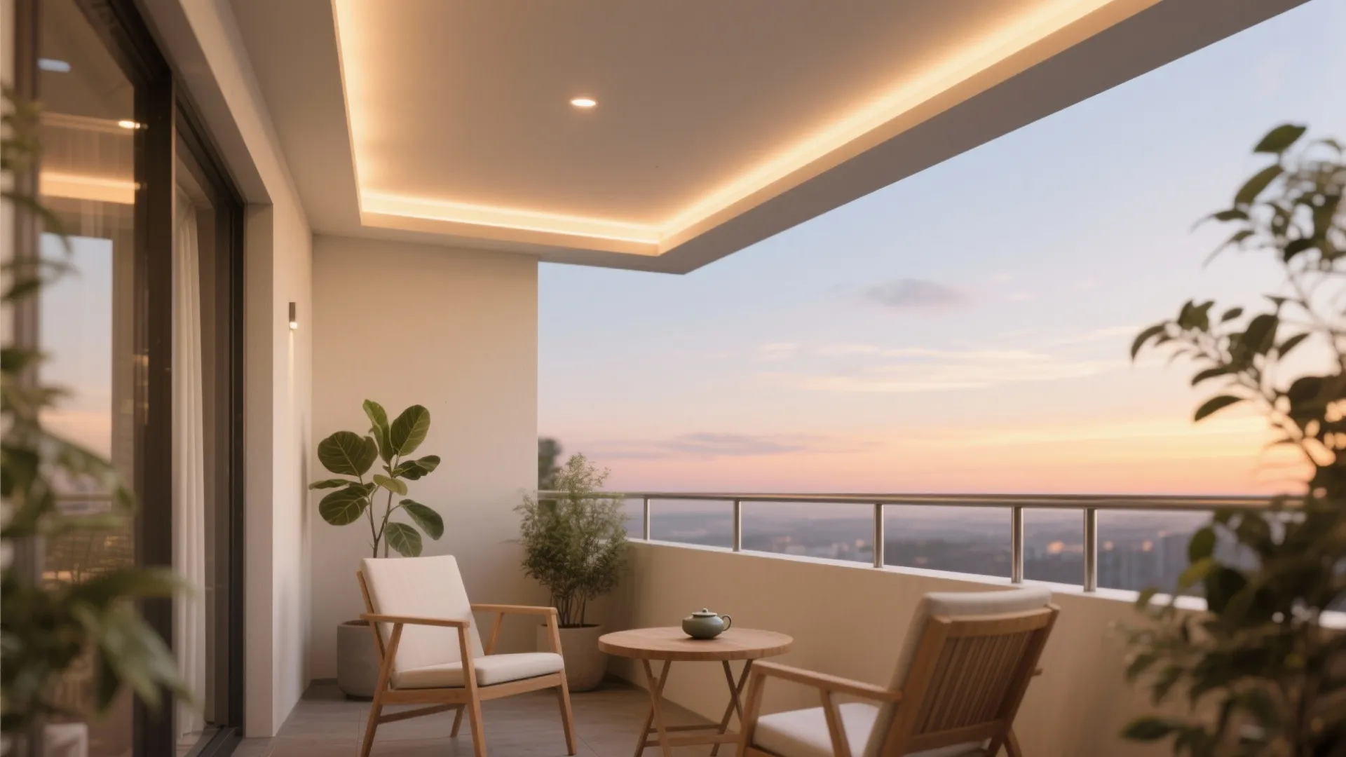 Minimalist POP Tray Ceiling with Soft Cove Lighting