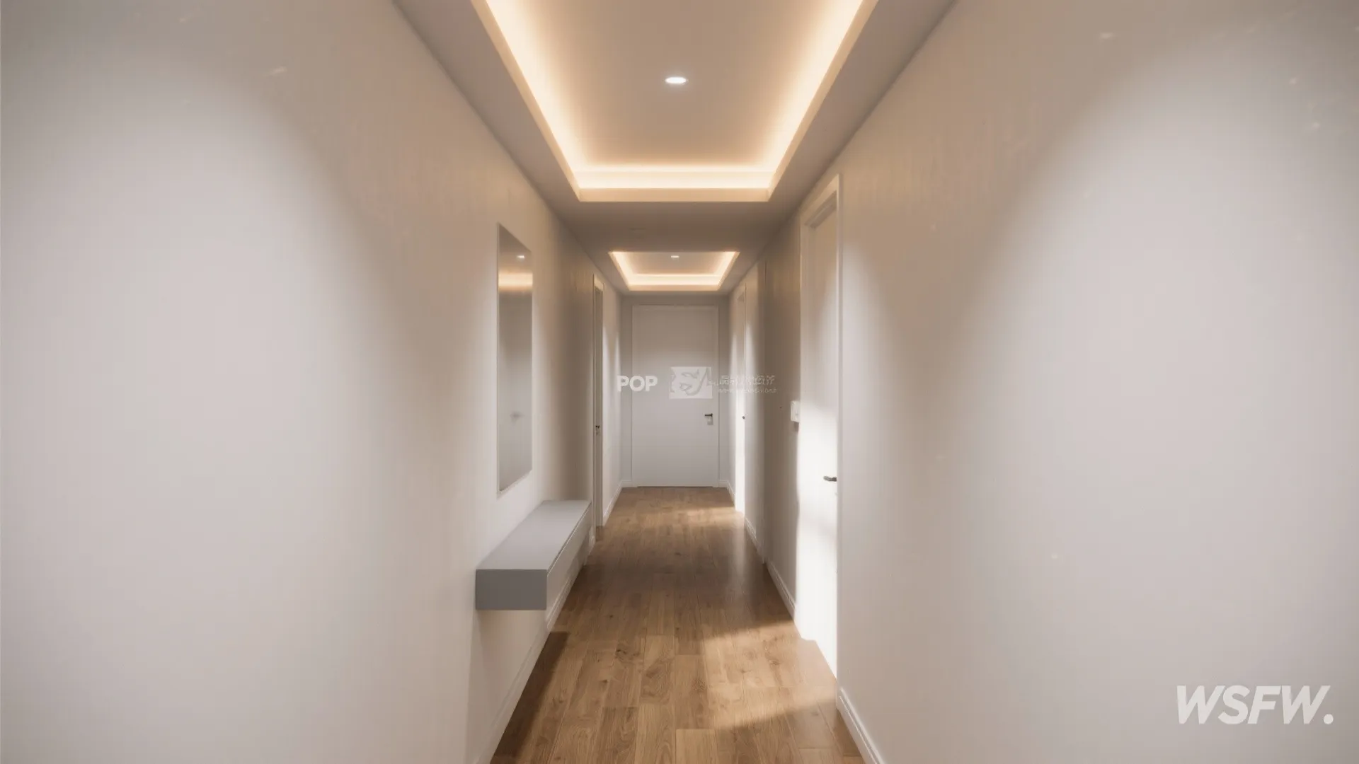 Minimal recessed POP trays