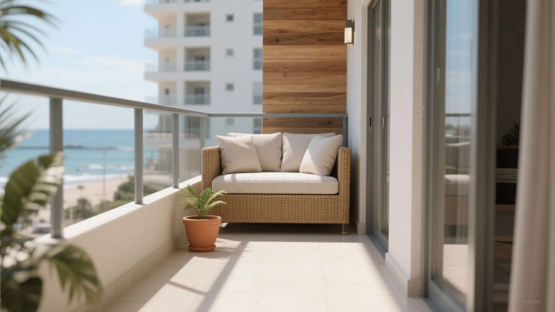 Minimal tropical palette with weather-smart finishes